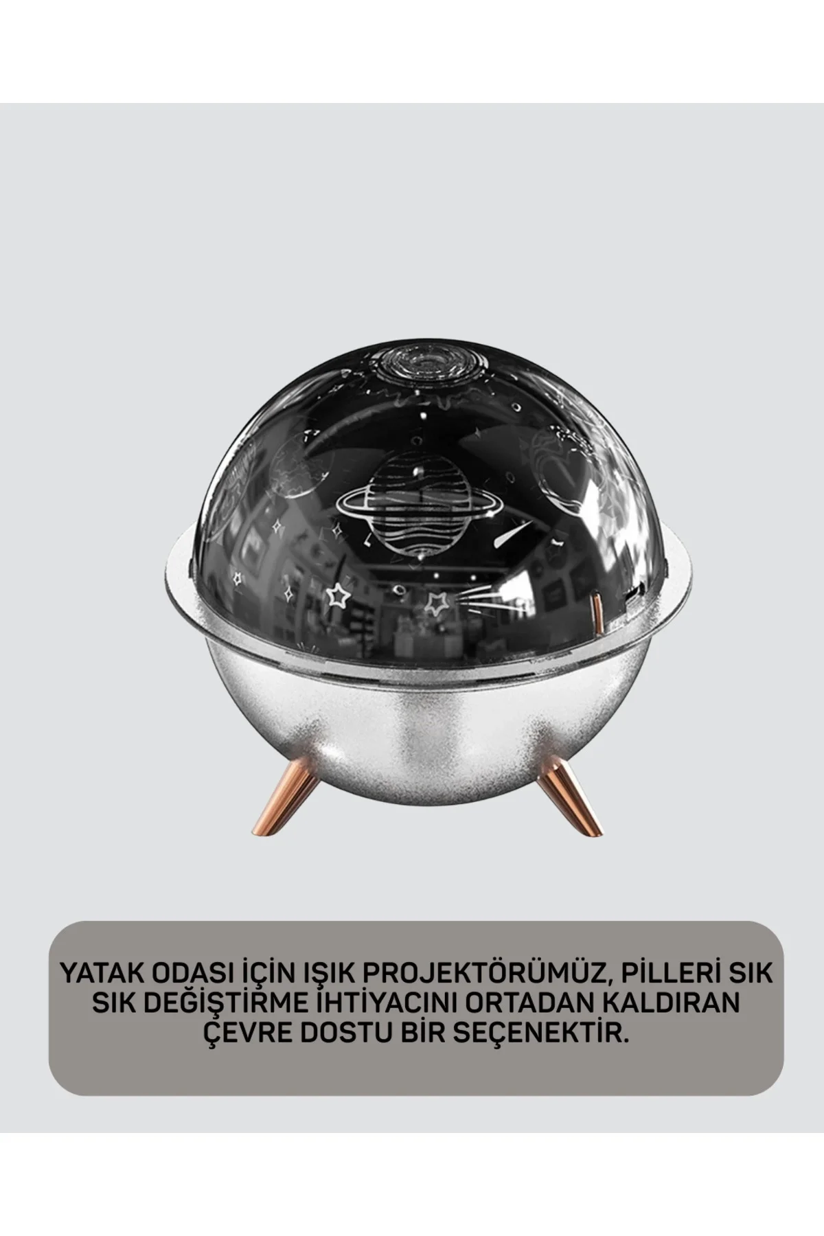 Yıldızlı Gökyüzü Efektli Uzay Temalı Nemlendirici Lamba