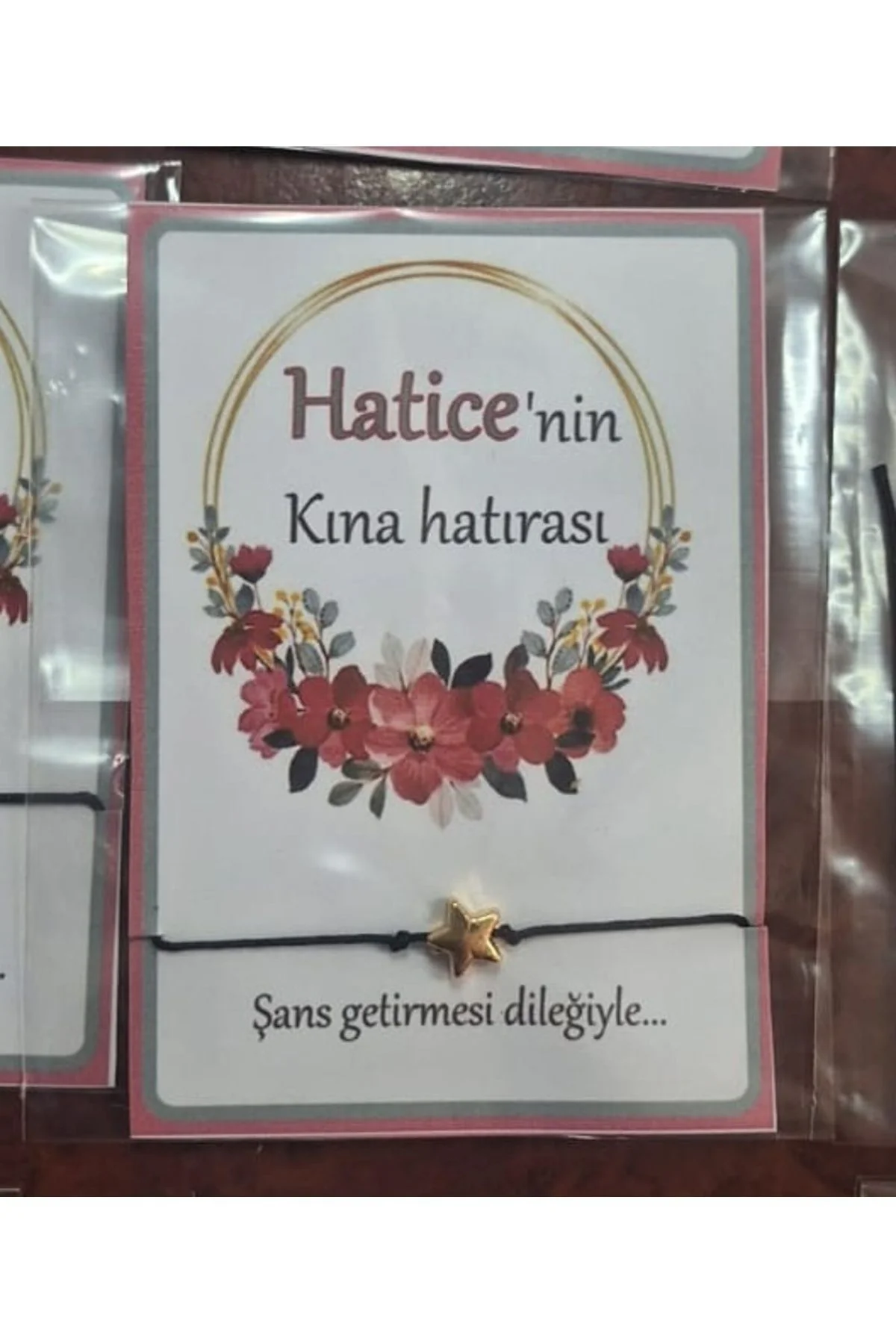 Yıldızlı Kına Bilekliği Hediyeliği - 50 Adet