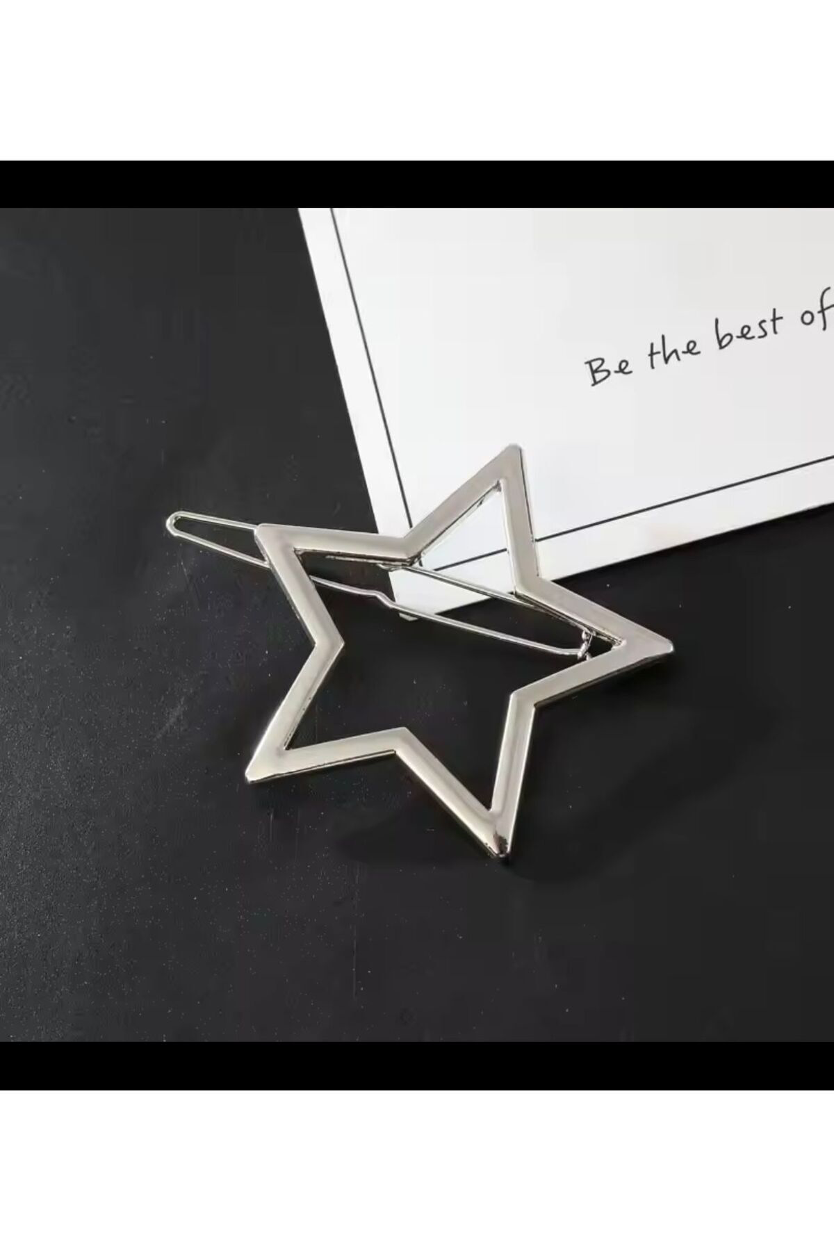 Arescollection Yıldızlı Klipsli Pens Yan Toka