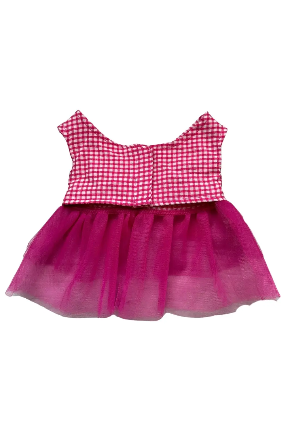 Yıldızlı Pembe Kareli Tüllü Kedi ve Köpek Kıyafeti Elbisesi