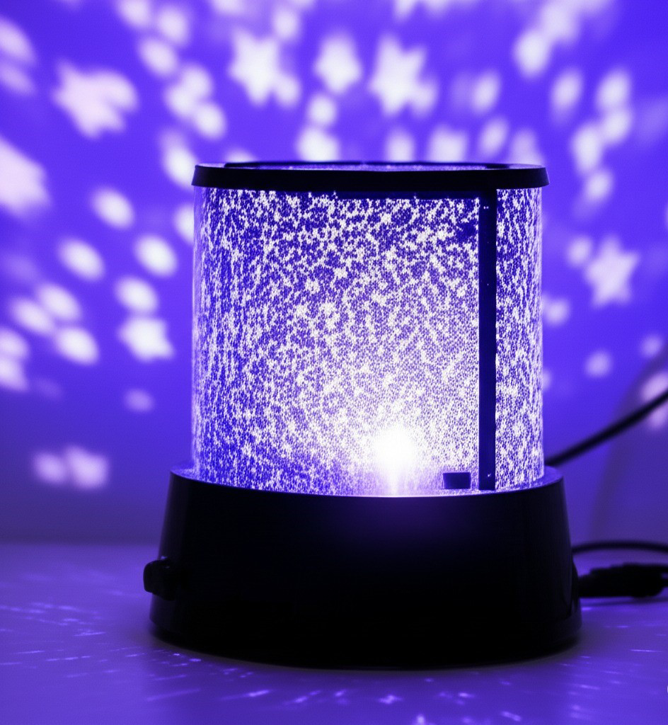 Yıldızlı Projeksiyon Gece Lambası Renk Değiştiren LED Gece Lambas