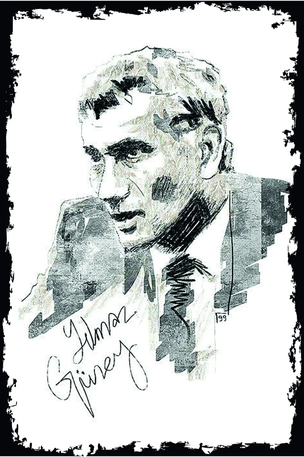 Yılmaz Güney Retro Ahşap Duvar Poster 20x30