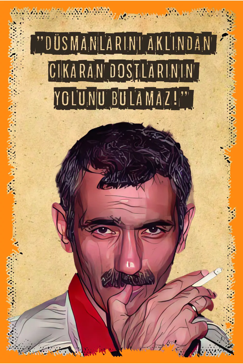 Yılmaz Güney Temalı Retro Ahşap Poster