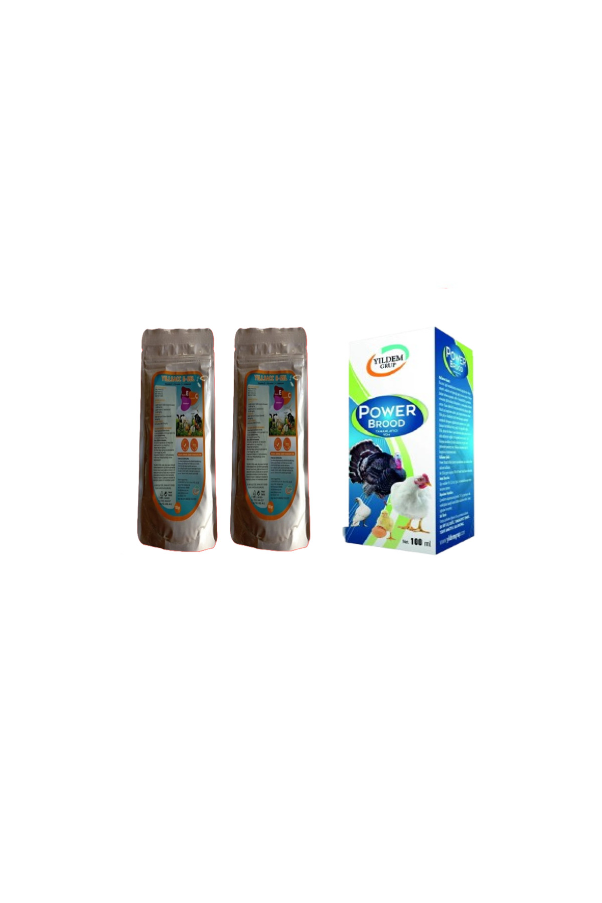 YILSAC E-SEL + C + 100 gr X 2 Adet +Power Brood 100 ml (Kuş ve Ka