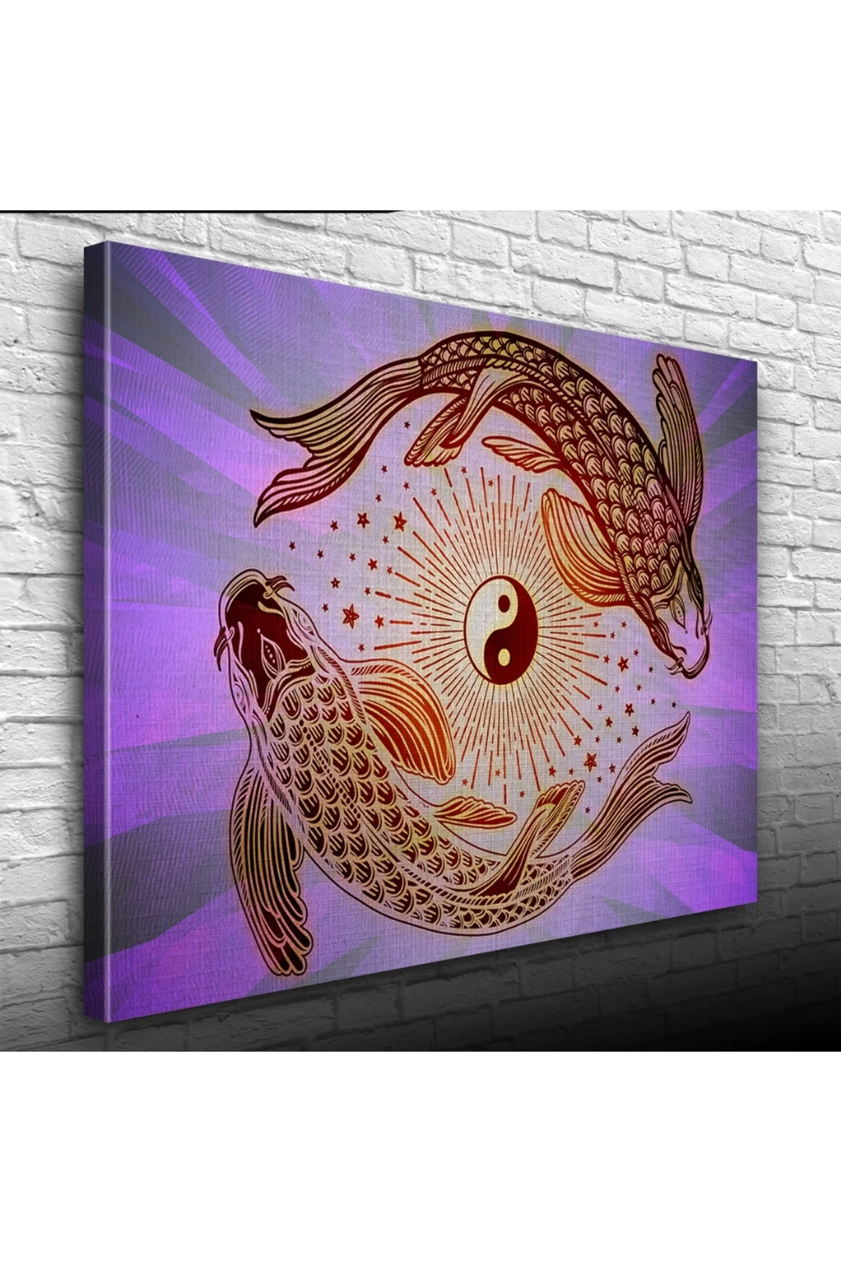 Yin Yang Fish Poster Kanvas Tablo 50 x 70