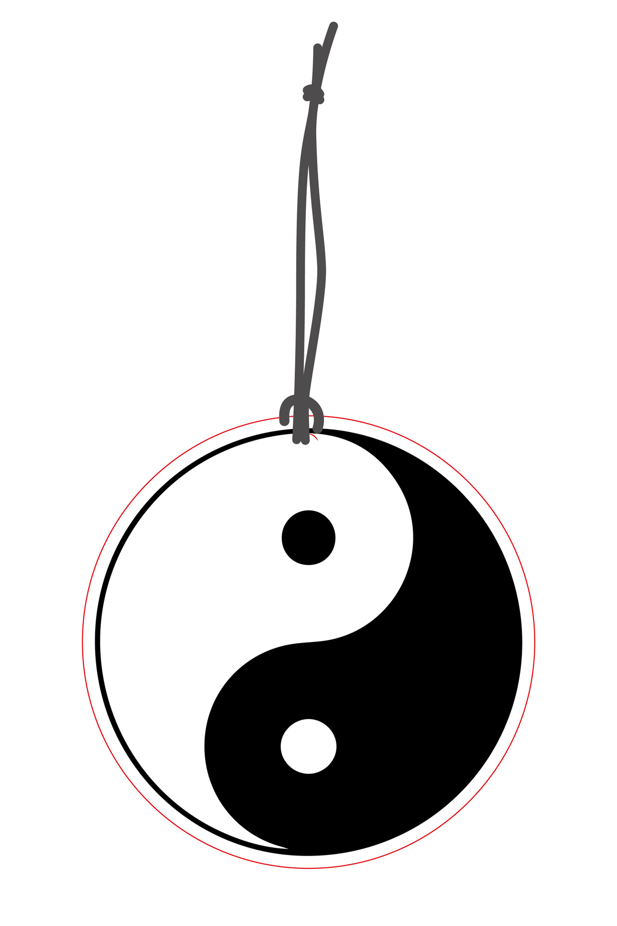 Yin-Yang Görselli Oto Kokusu Dikiz Ayna Süsü Torpido Ve Oto Akses