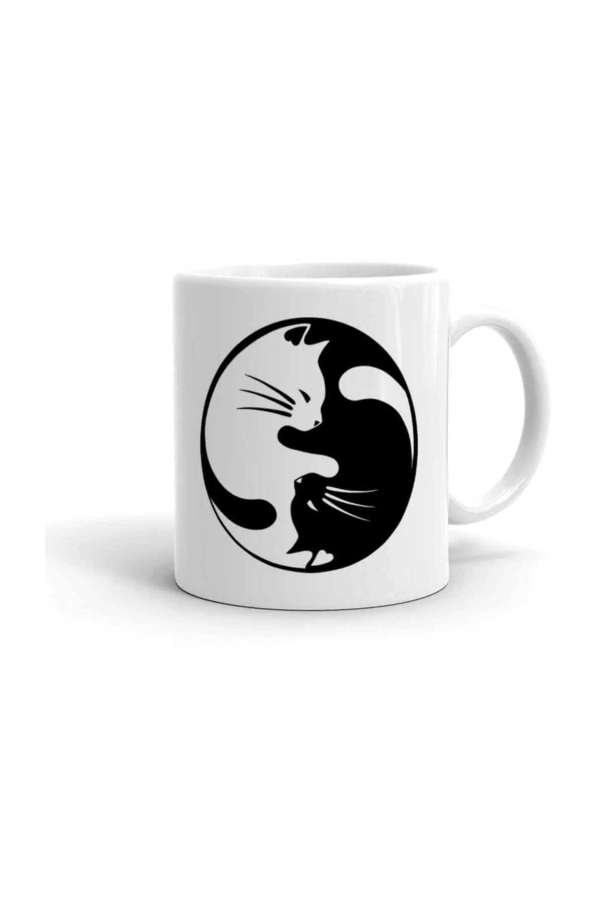 Yin Yang Kediler Seramik ithal Porselen Seramik Kupa Bardak