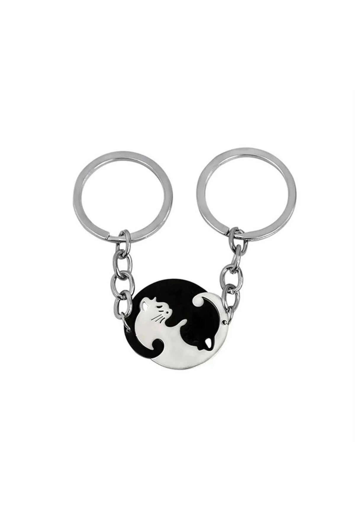 Ying Yang Cat Çift Anahtarlık