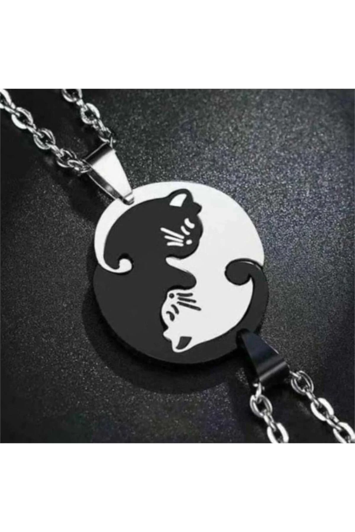 Ying Yang Cat Çift Kolye