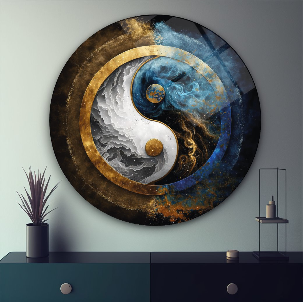 Ying Yang Yuvarlak Cam Tablo | Hediyelik, Dekoratif, Ofis, Mutfak Ying Yang Yuvarlak Cam Tablo | Hediyelik, Dekoratif, Ofis, Mutfak