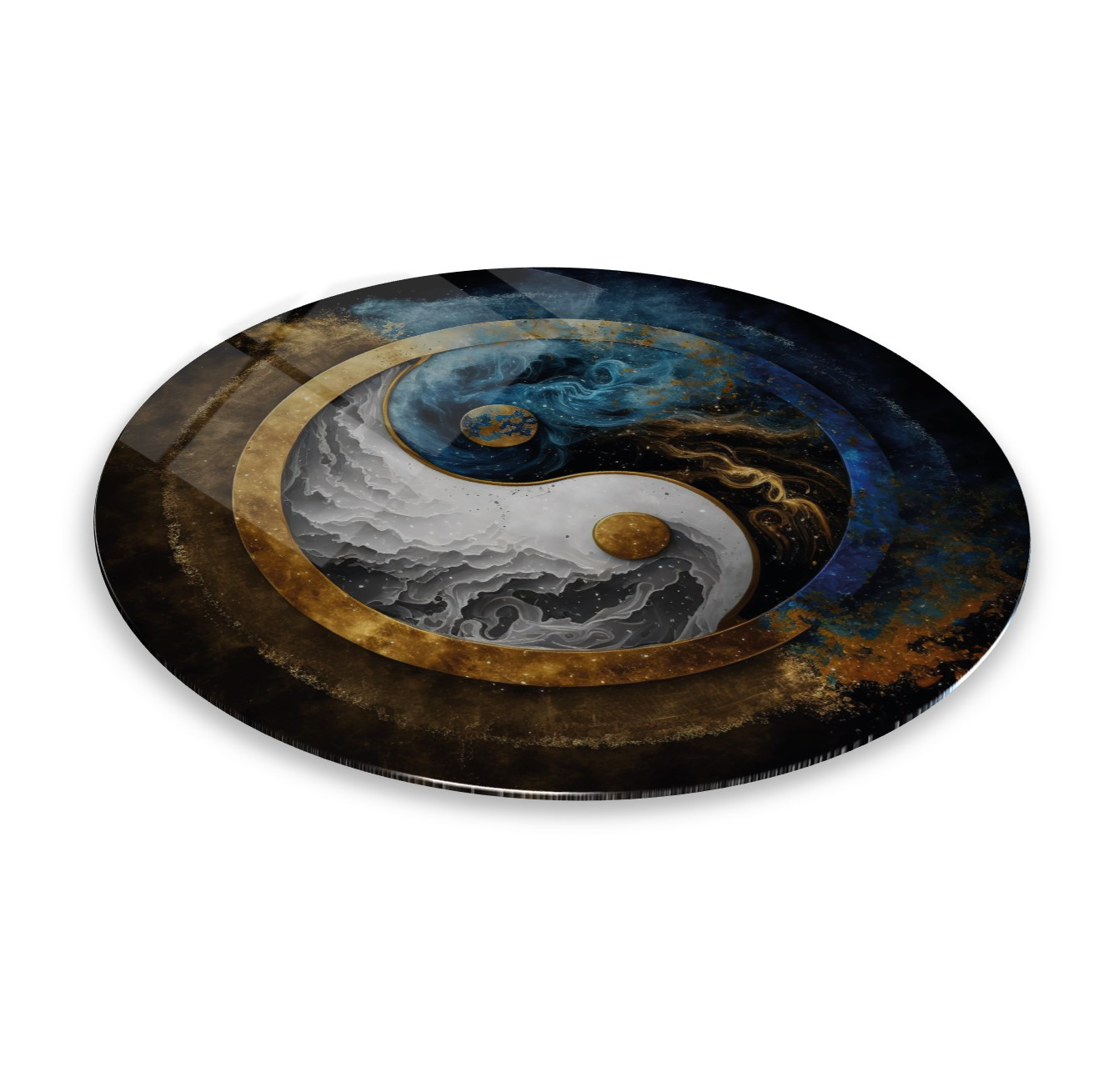 Ying Yang Yuvarlak Cam Tablo | Hediyelik, Dekoratif, Ofis, Mutfak Ying Yang Yuvarlak Cam Tablo | Hediyelik, Dekoratif, Ofis, Mutfak