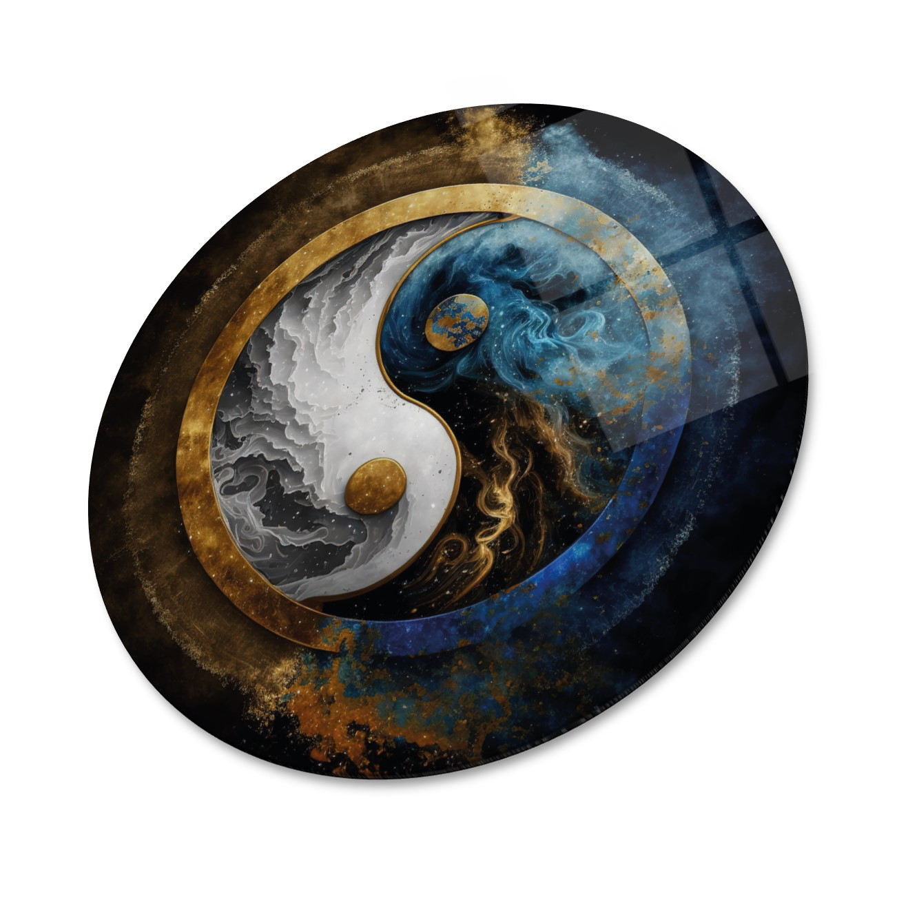 Ying Yang Yuvarlak Cam Tablo | Hediyelik, Dekoratif, Ofis, Mutfak Ying Yang Yuvarlak Cam Tablo | Hediyelik, Dekoratif, Ofis, Mutfak