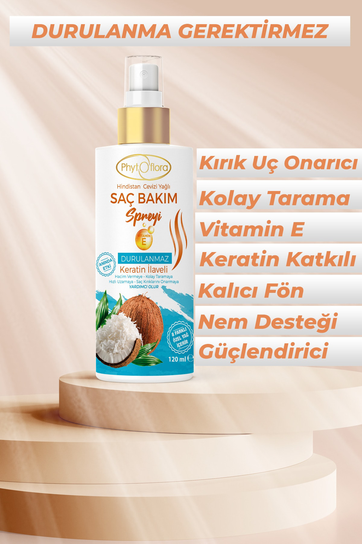 Phytoflora Yıpranmış Kuru Saçlar İçin Kolay Tarama Spreyi & Kırık Uç Onarıcı