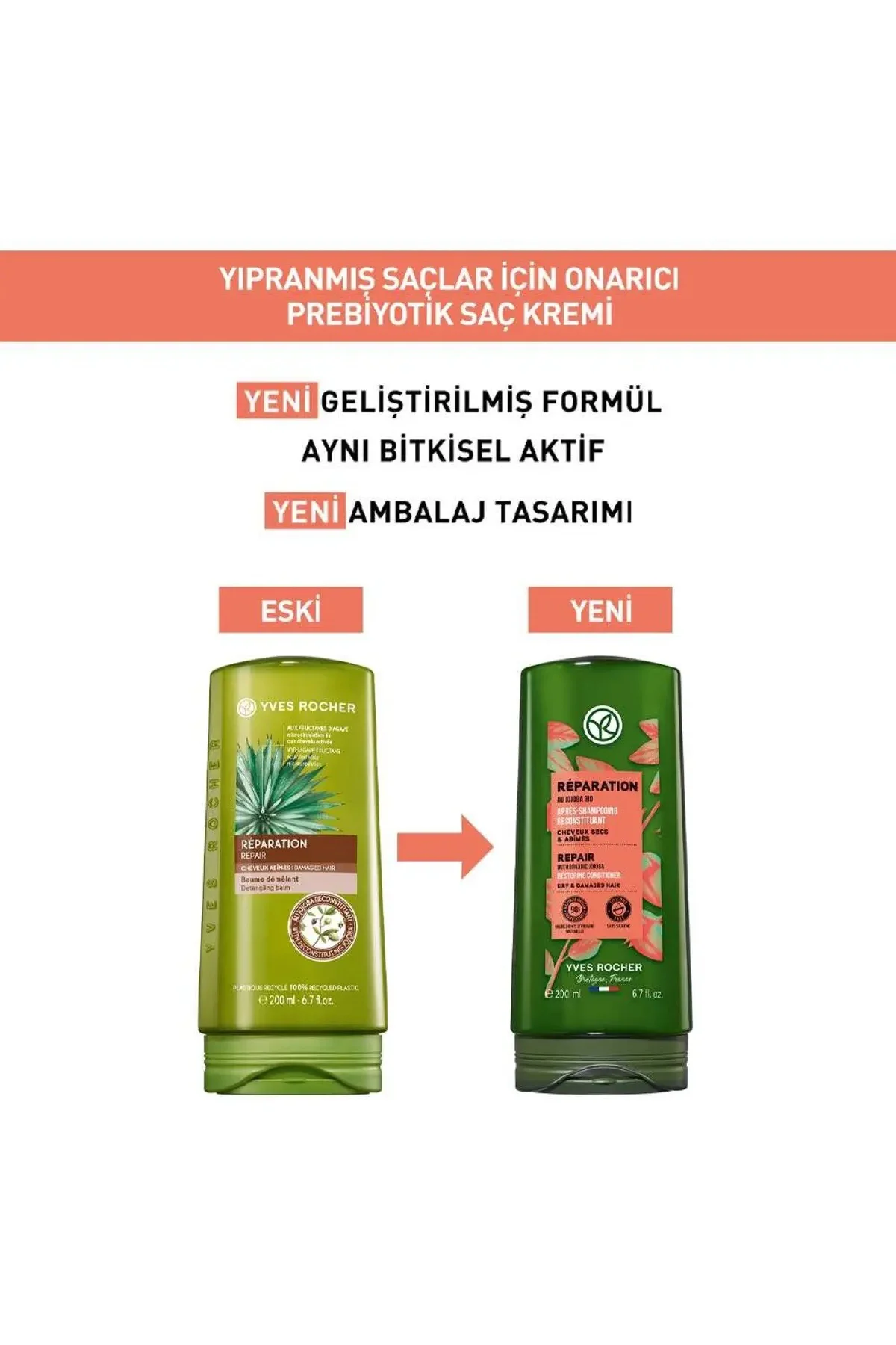 Yıpranmış Saçlar İçin (Reparation) Onarıcı Prebiyotik Saç Kremi 2