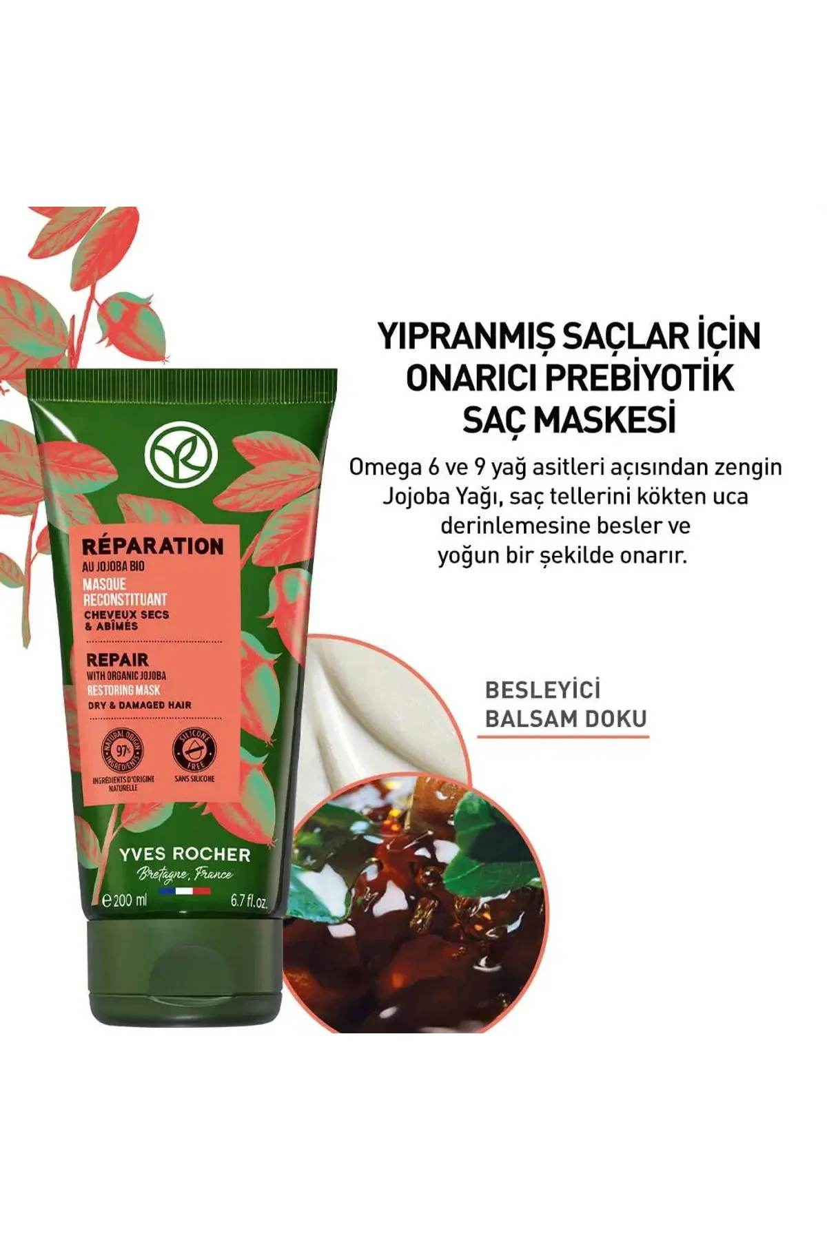 Yıpranmış Saçlar Için (reparation) Onarıcı Prebiyotik Saç Maskesi