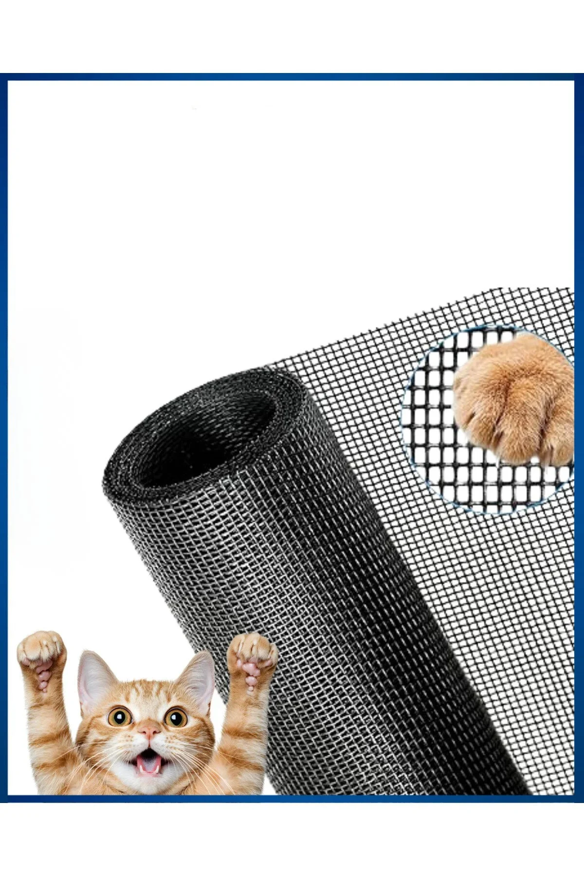 YIRTILMAZ SİNEKLİK KEDİ TELİ (PET TÜL) (EN: 160 CM - UZUNLUK: 100 CM) YIRTILMAZ SİNEKLİK KEDİ TELİ (PET TÜL) (EN: 160 CM - UZUNLUK: 100 CM)