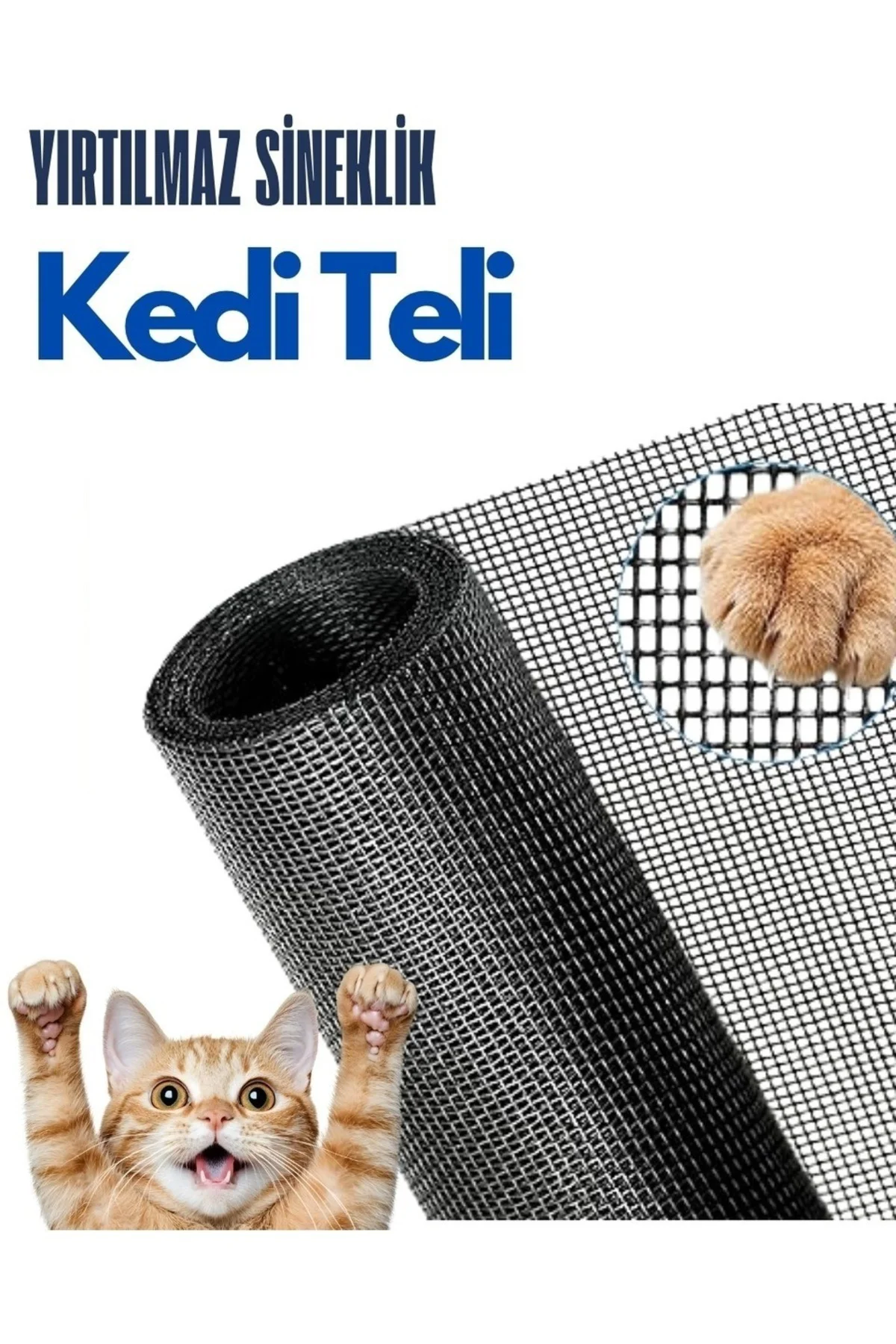 Yırtılmaz Sineklik Kedi Teli (Pet Tül) 120X100
