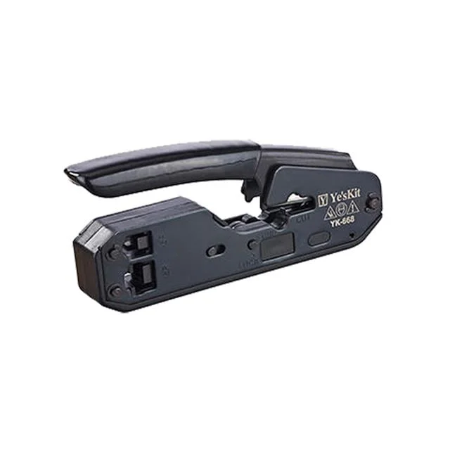YK-668 Çok Fonksiyonlu RJ11 RJ12 RJ45 3in1 Kablo Kesme - Soyma - Konnektör Çakma Pensesi