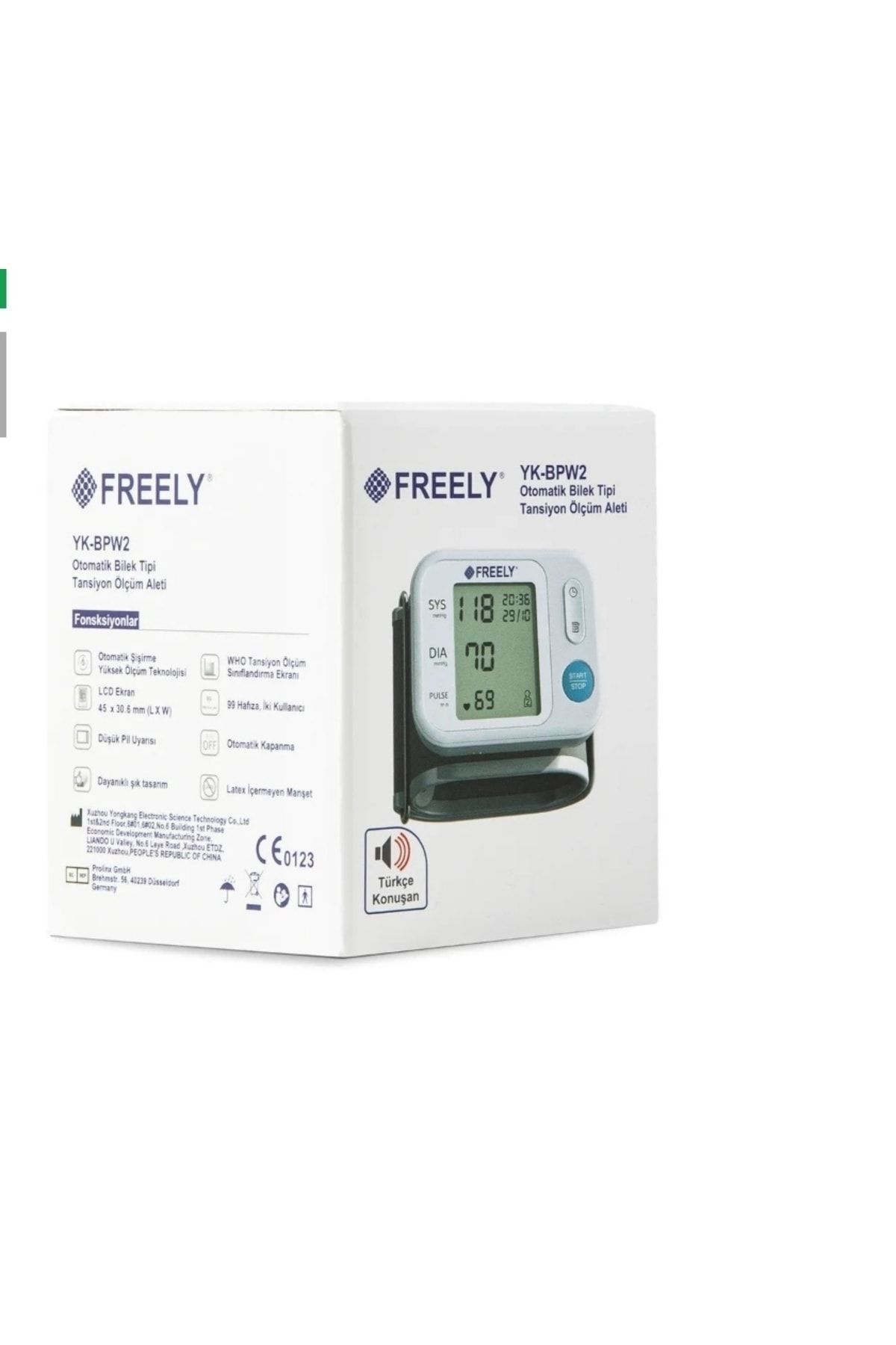 Freely Yk-Bpw2 Otomatik Bilekten Ölçer Türkçe Konuşan Tansiyon Aleti