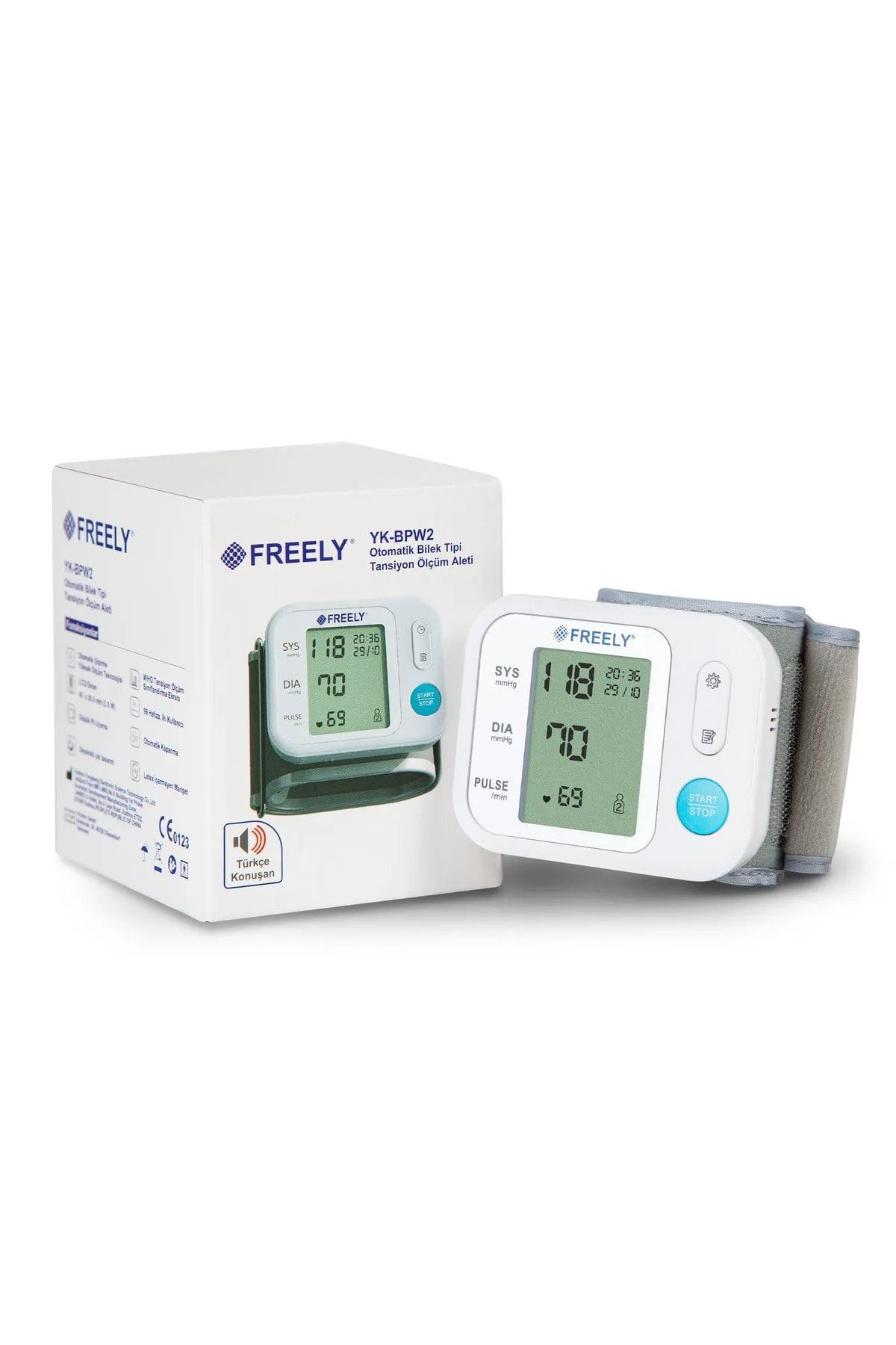 Freely Yk-Bpw2 Otomatik Bilekten Ölçer Türkçe Konuşan Tansiyon Aleti