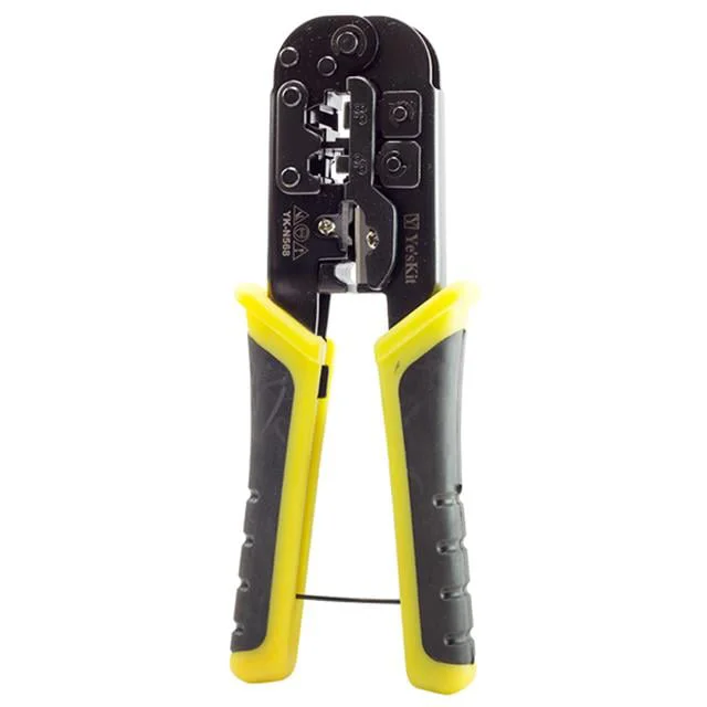 YK-N568 RJ11/RJ12/RJ22/RJ45 Profesyonel Ağ ve Telefon Soketi Sıkma Pensesi