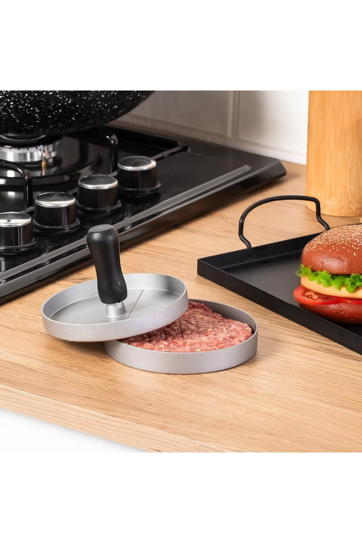 YK1579 Alüminyum Hamburger ve Köfte Kalıbı Köfte Presi Şekillendi