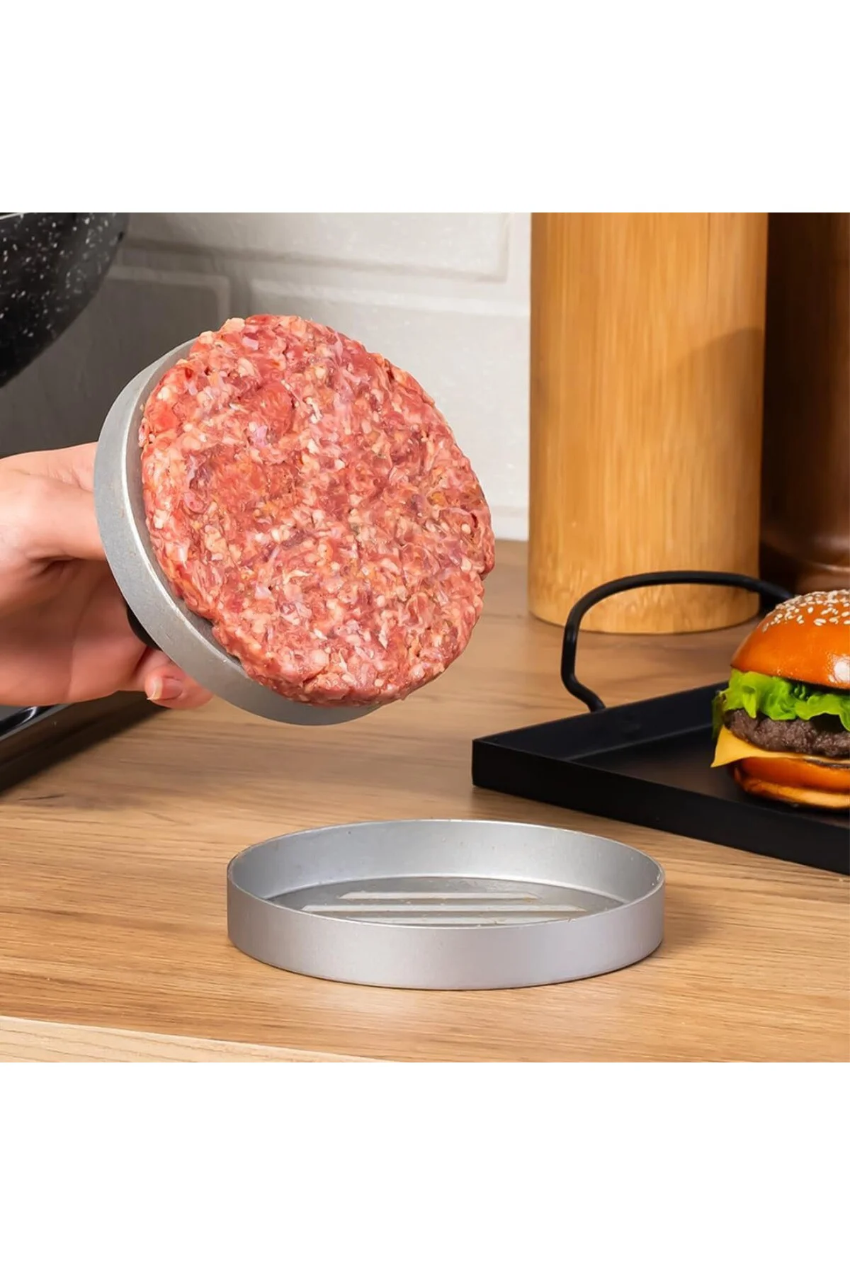 YK1579 Alüminyum Hamburger ve Köfte Kalıbı Köfte Presi Şekillendi