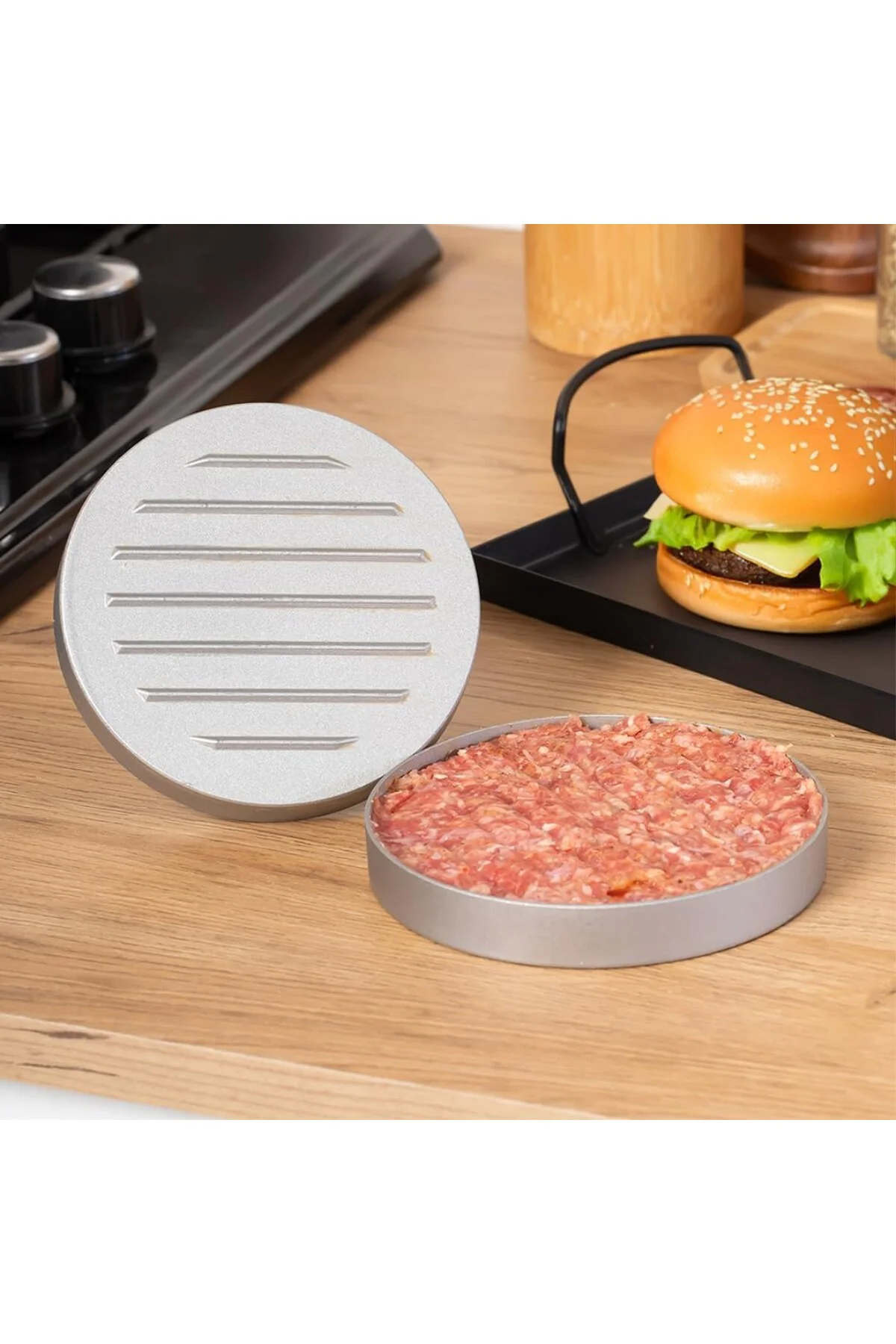 YK1579 Alüminyum Hamburger ve Köfte Kalıbı Köfte Presi Şekillendi