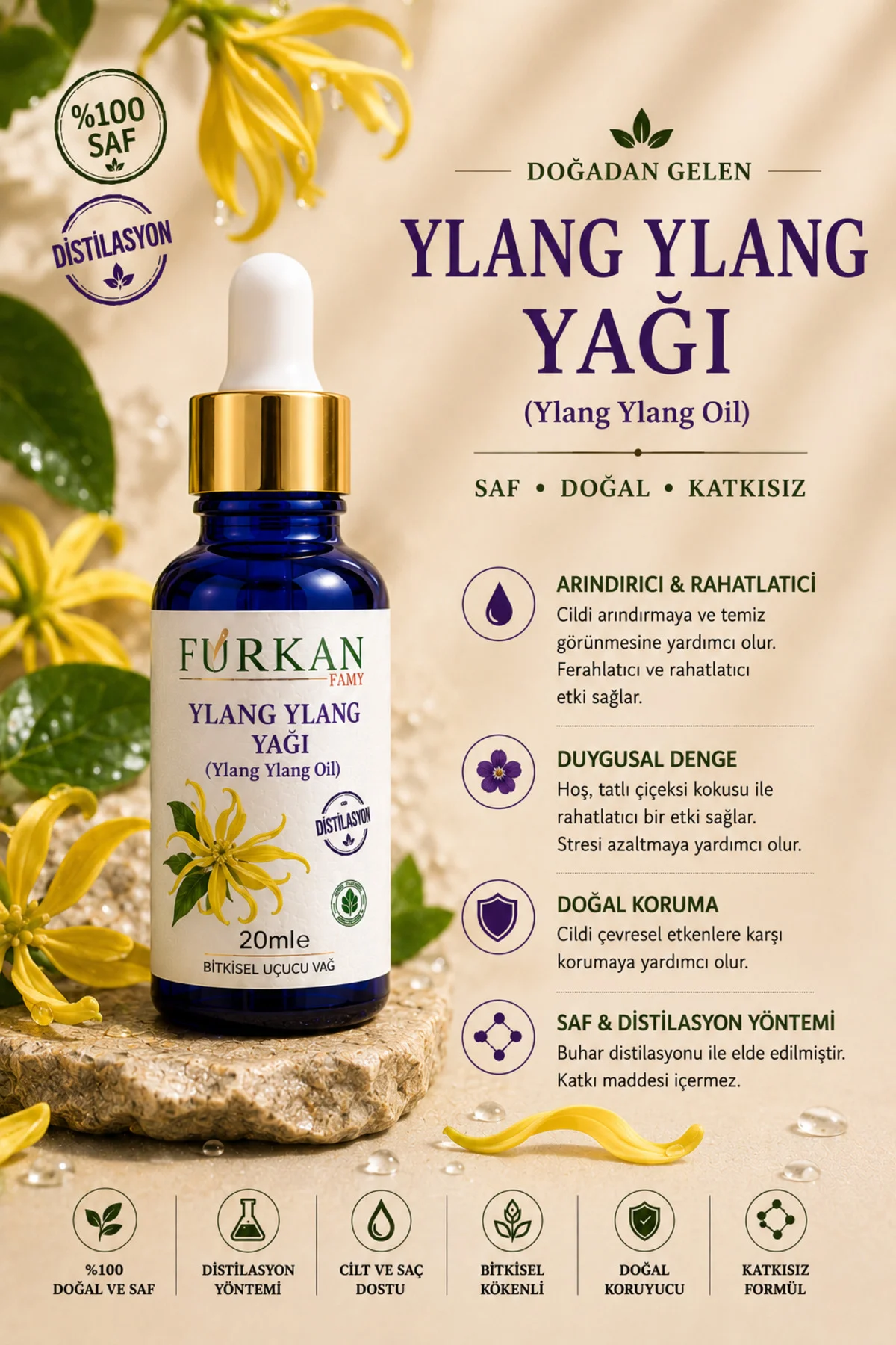 Ylang Ylang Yağı 20ml (Uçucu)