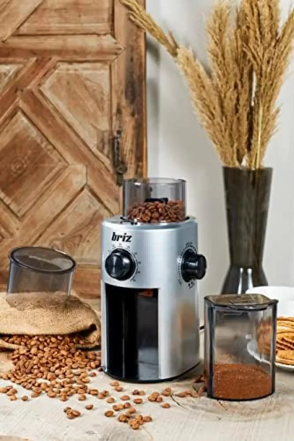 ynsShoping BR742 Zaman Ayarlı Kahve Değirmeni Kahve Öğütücü NewTr