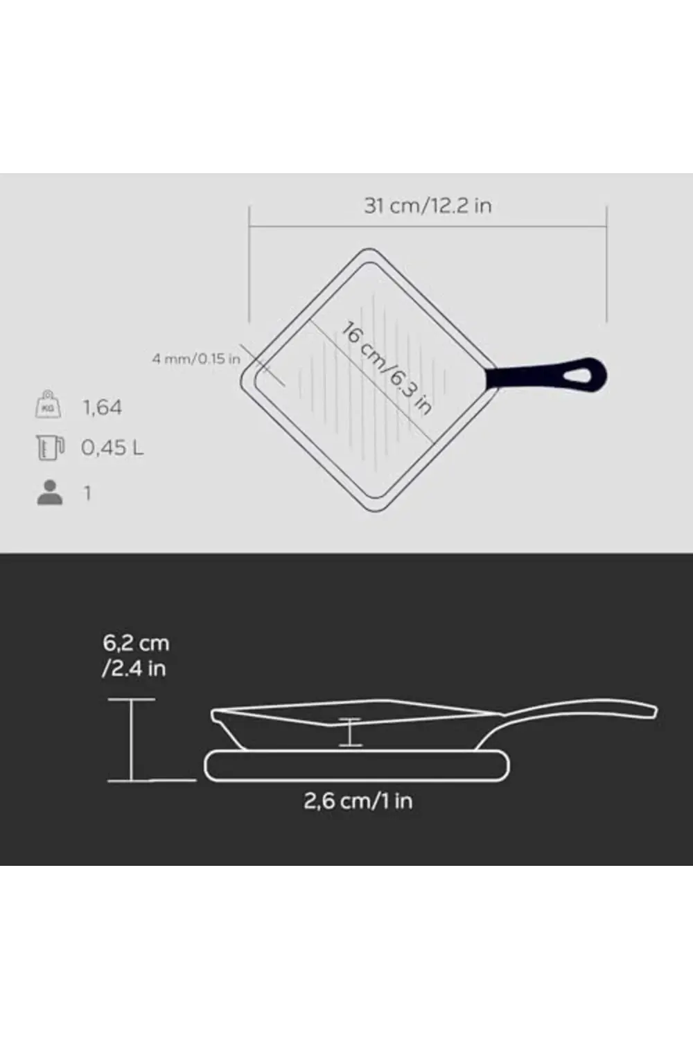 ynsShoping Döküm Mini Kare Tava Kayın Ahşap Altlıklı Döküm Demir ynsShoping Döküm Mini Kare Tava Kayın Ahşap Altlıklı Döküm Demir