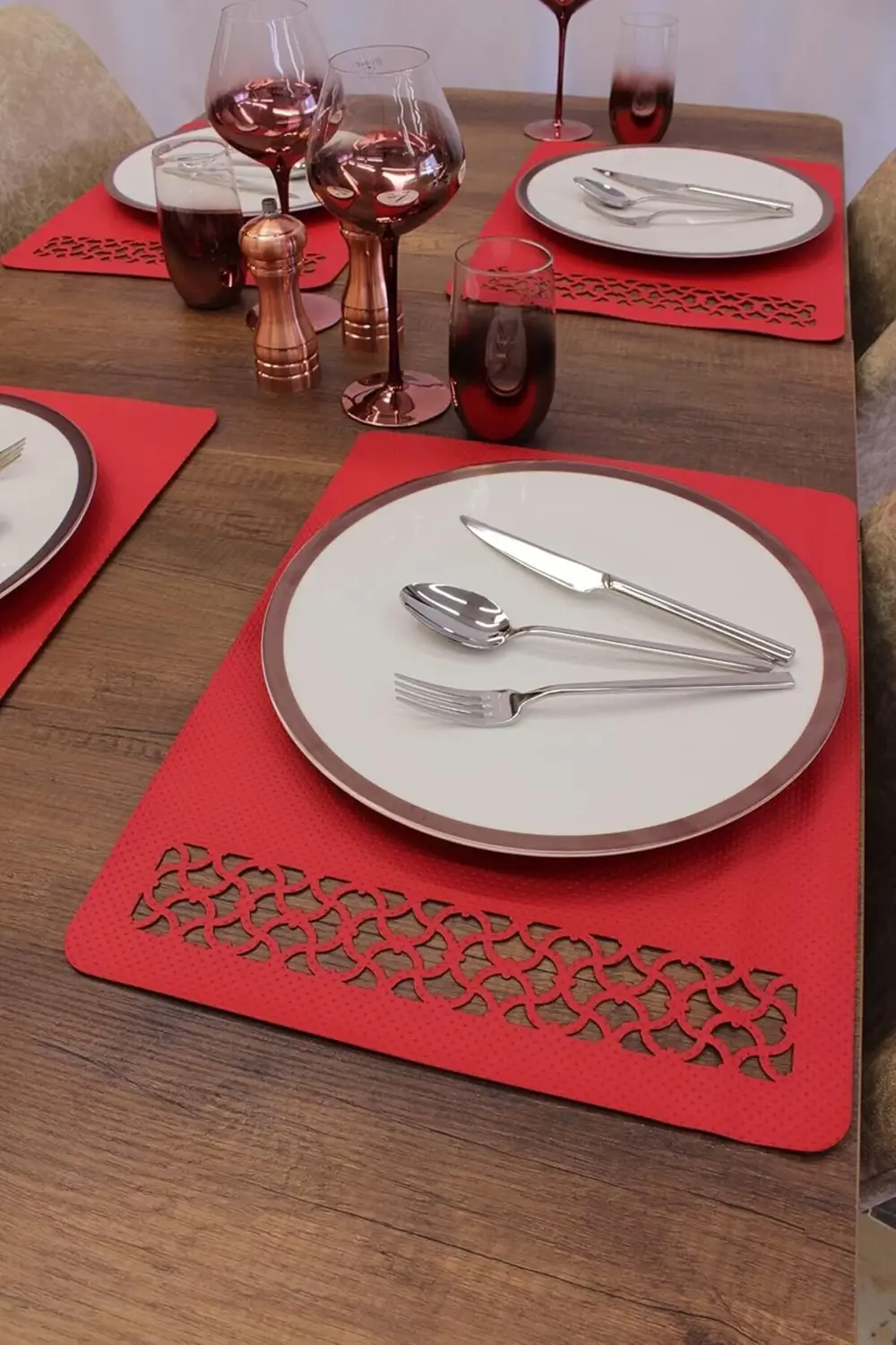 ynsShoping Egzotik Kesim Deri Servis 2 adet 35x45 cm NewTrrending