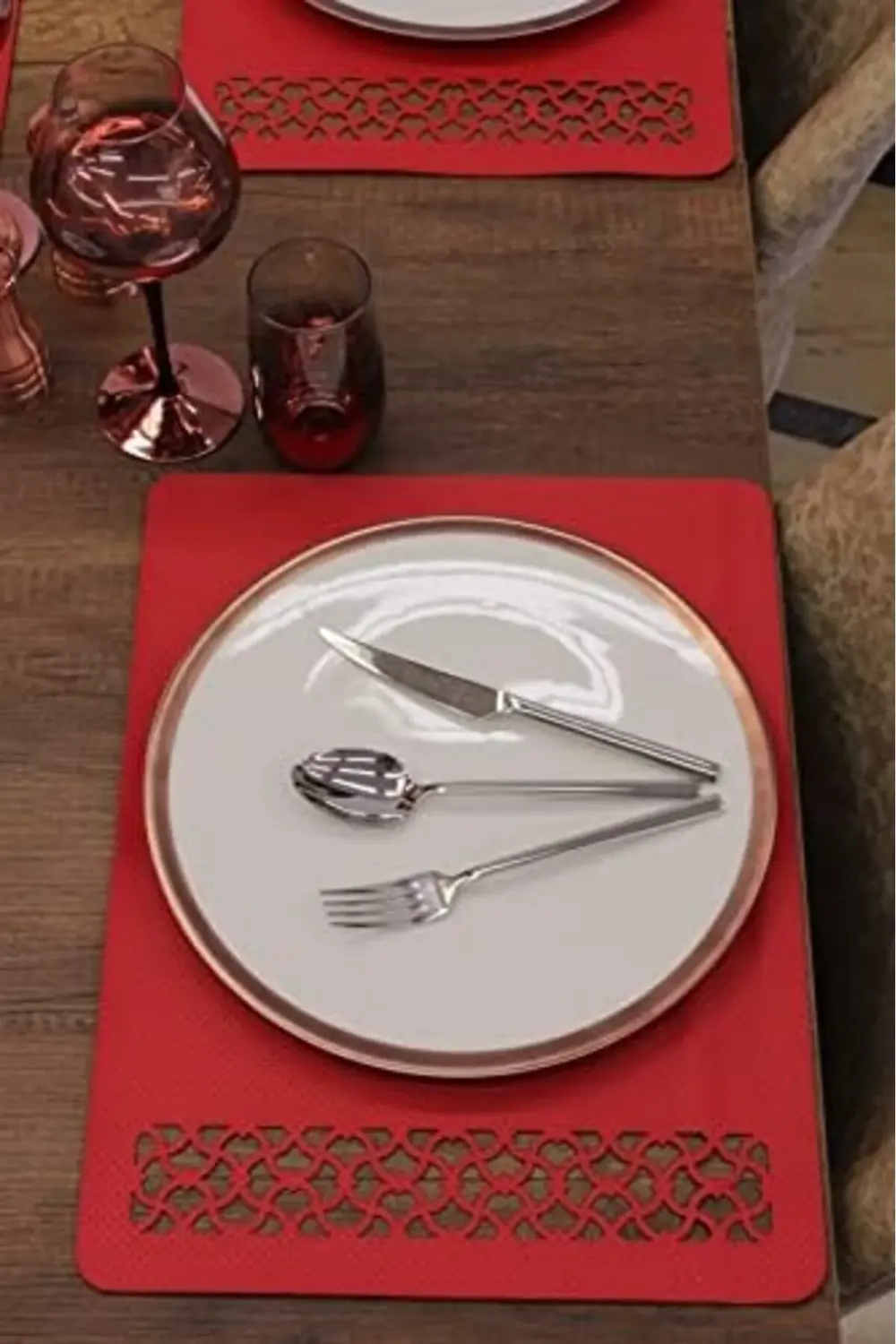 ynsShoping Egzotik Kesim Deri Servis 2 adet 35x45 cm NewTrrending