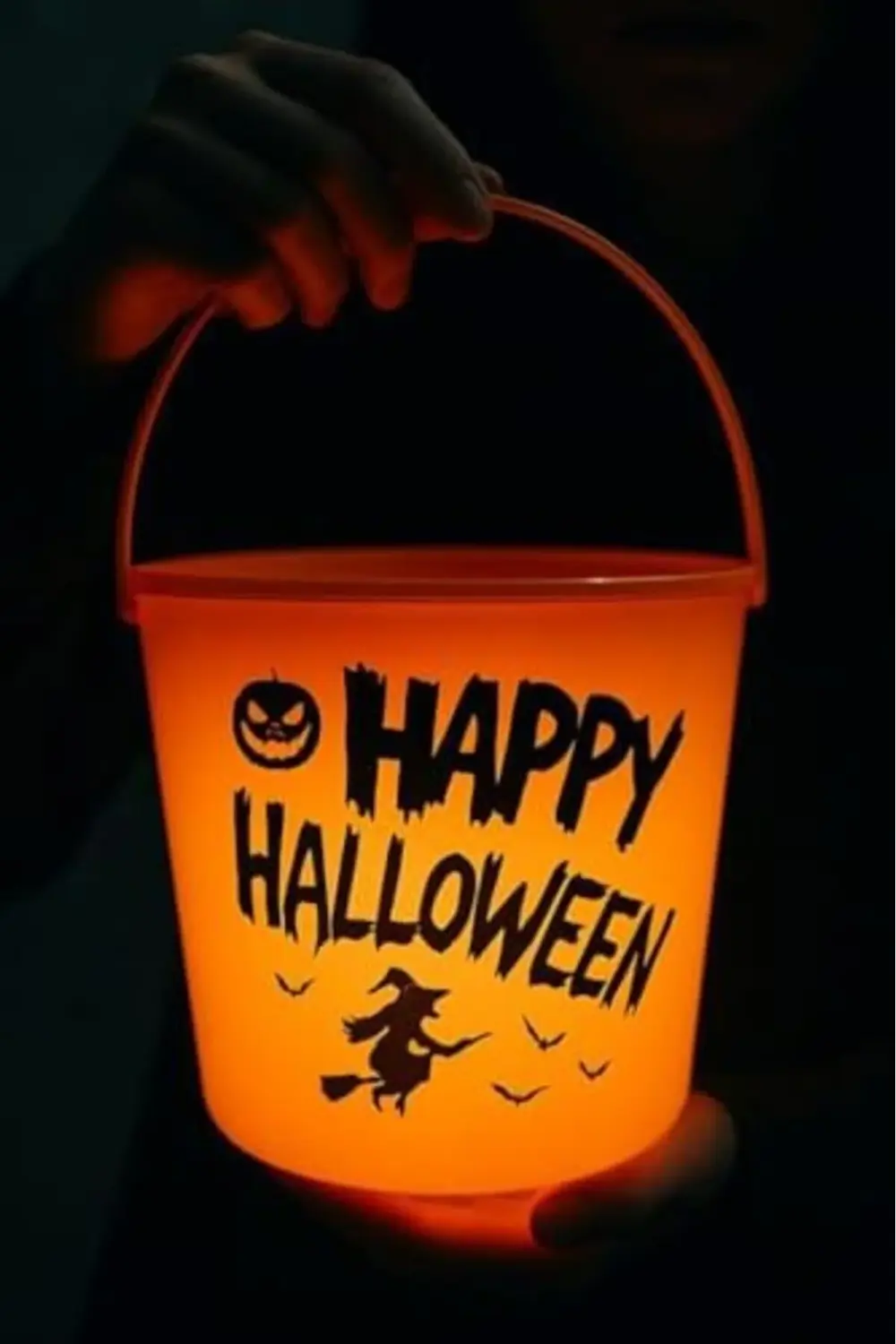 ynsShoping Halloween Işıklı Gövdeli Şeker Kovası Bal Kabağı Turun