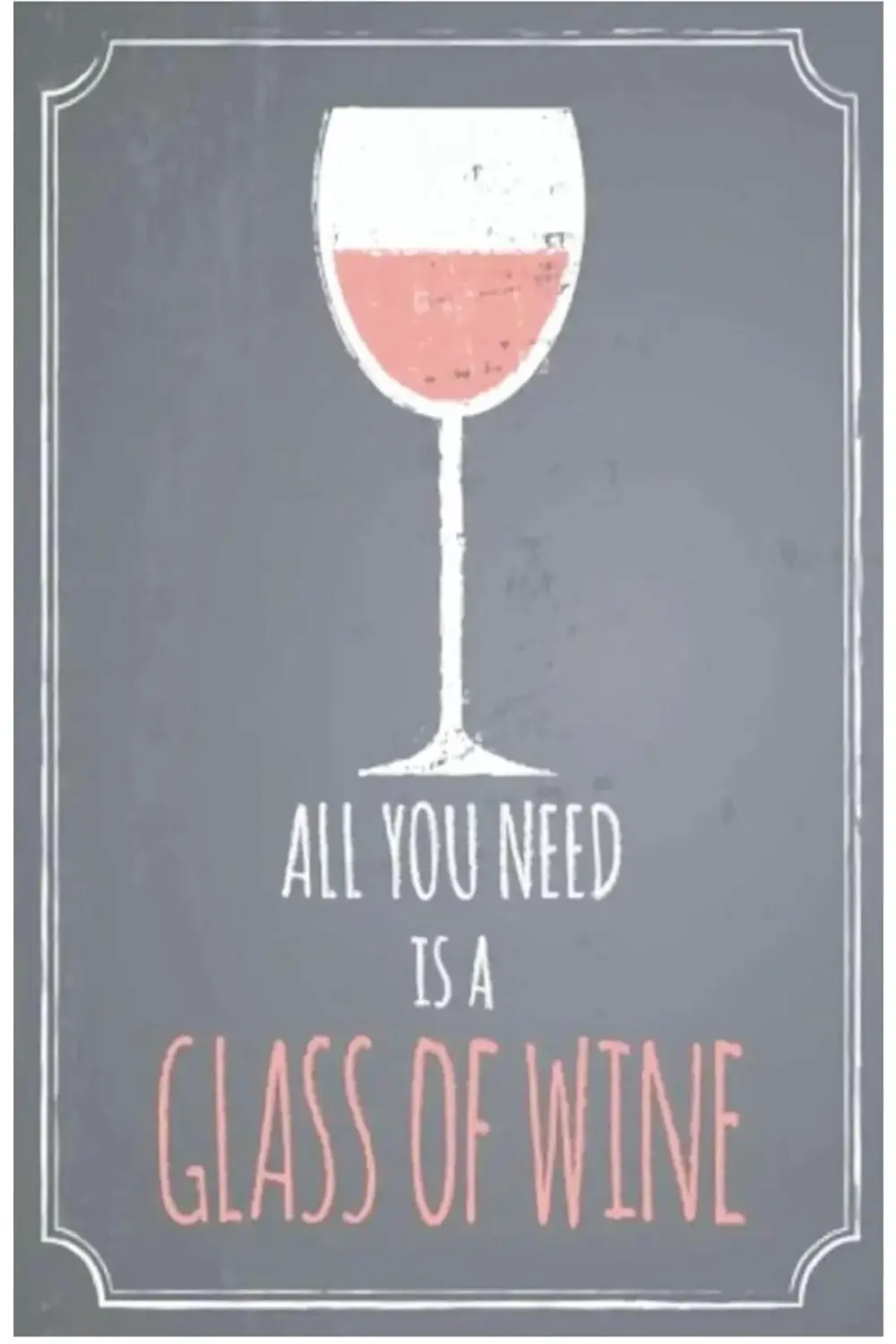 ynsShoping Kuşe Kağıt Duvar Posteri All You Is A Glass Of Wine Re