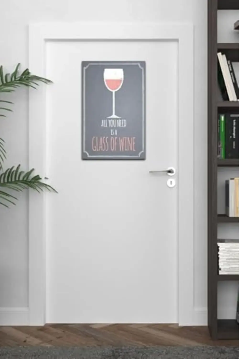 ynsShoping Kuşe Kağıt Duvar Posteri All You Is A Glass Of Wine Re