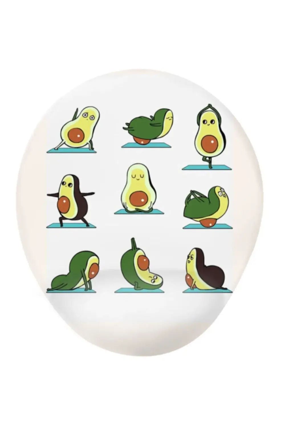 Yoga Avokado Tasarımlı Bilek Destekli Mouse Pad