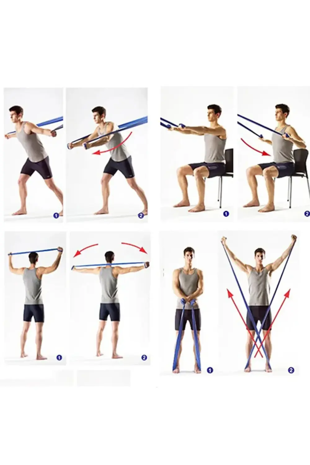 Yoga Fitnes Egzersiz Direnç Bantları Kauçuk Ekipmanları Yoga Eğit