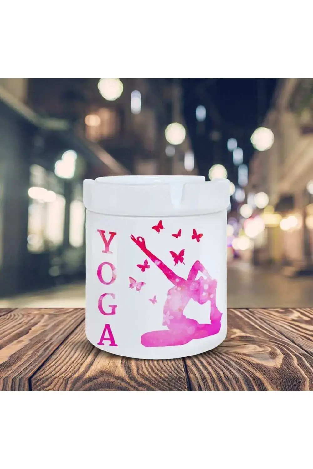 Yoga Meditasyon Baskılı Küllük Kül Tablası-08144