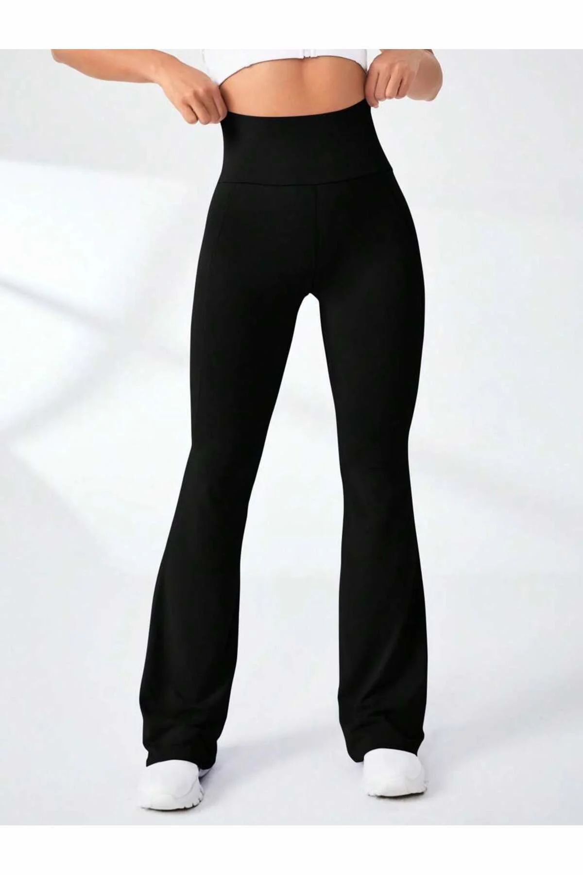 Yoga Temel Düz Renk İspanyol Paça Spor Pantolon / Yoga Basic Soli