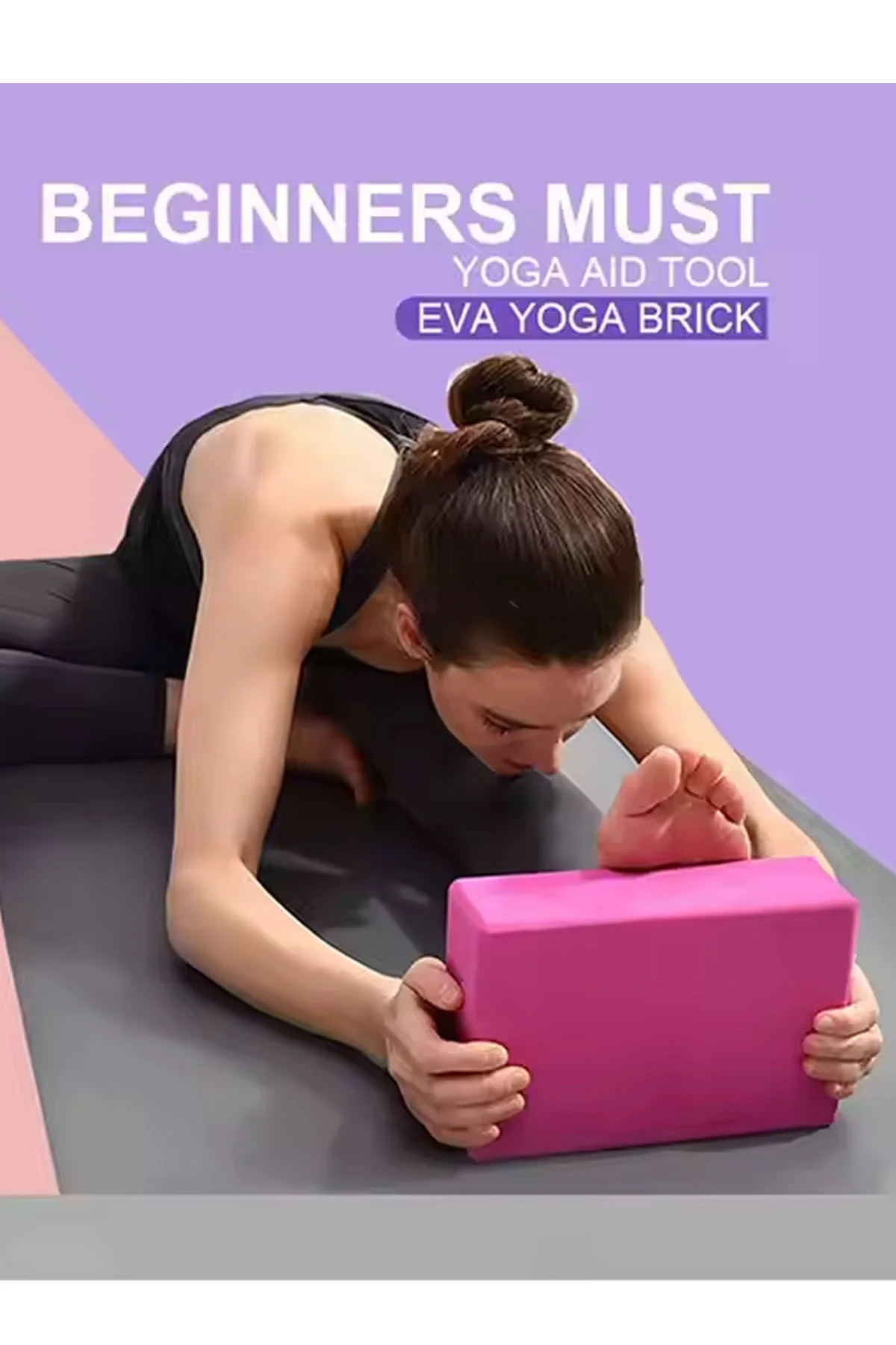 Yoga Tuğlası Eva Yoga Blok Pilates Ve Yoga Egzersiz Denge Bloğu Pembe