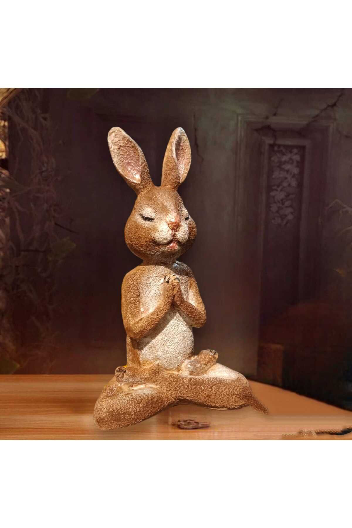 Dodemert Home Yogacı Tavşan Dekoratif Polyester Biblo