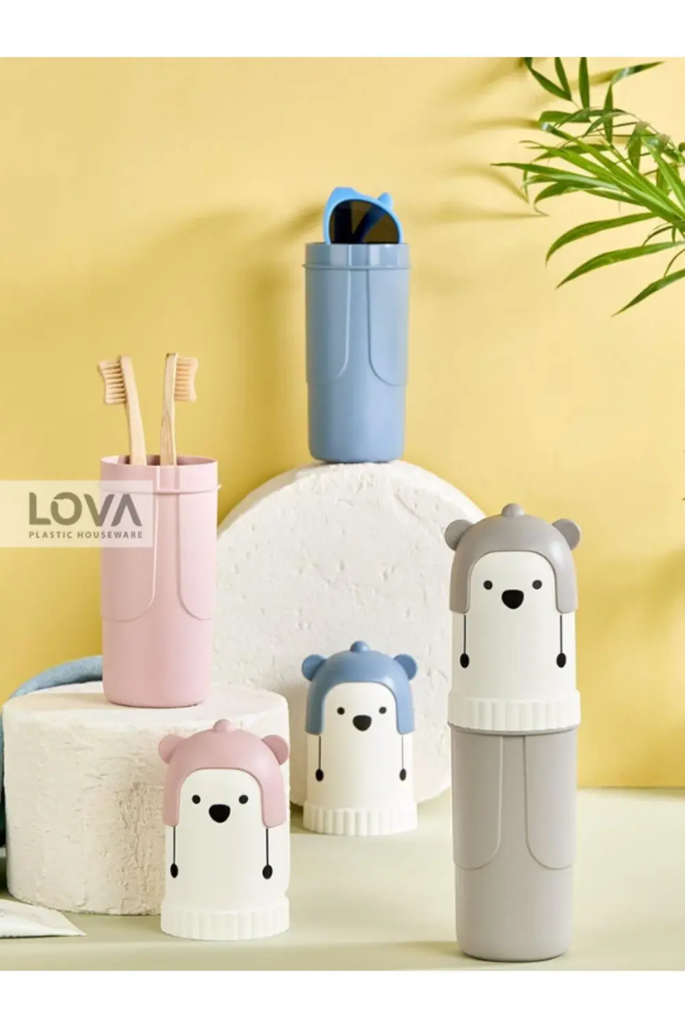 YOGİ Çok Amaçlı Seyahat Saklama Kabı (Mavi-Pembe)