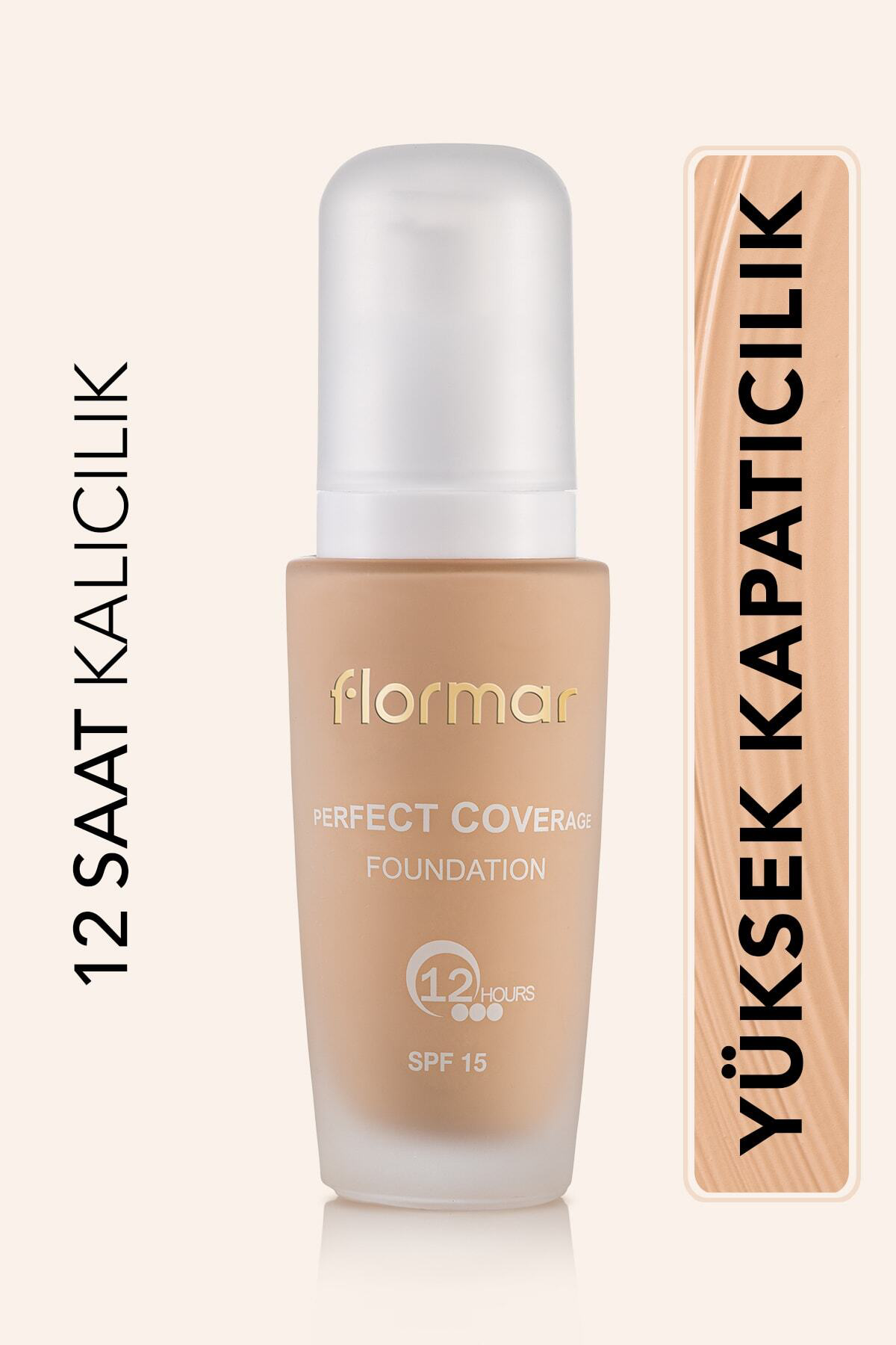Flormar Yoğun Kapatıcı Su Bazlı Fondöten (Sıcak Alt Ton) - Perfect Covera