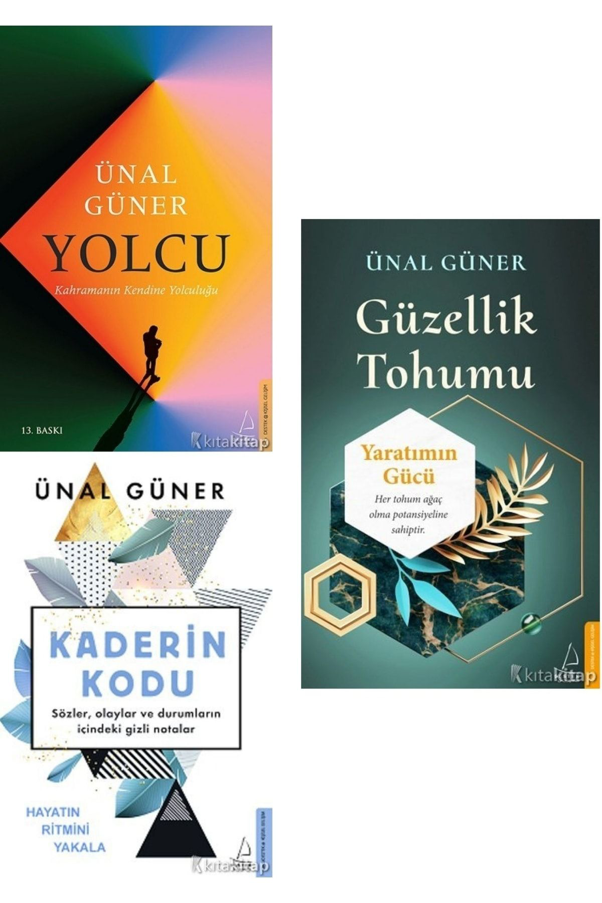 Yolcu - Güzellik Tohumu - Kaderin Kodu - Ünal Güner 3 Kitap Set