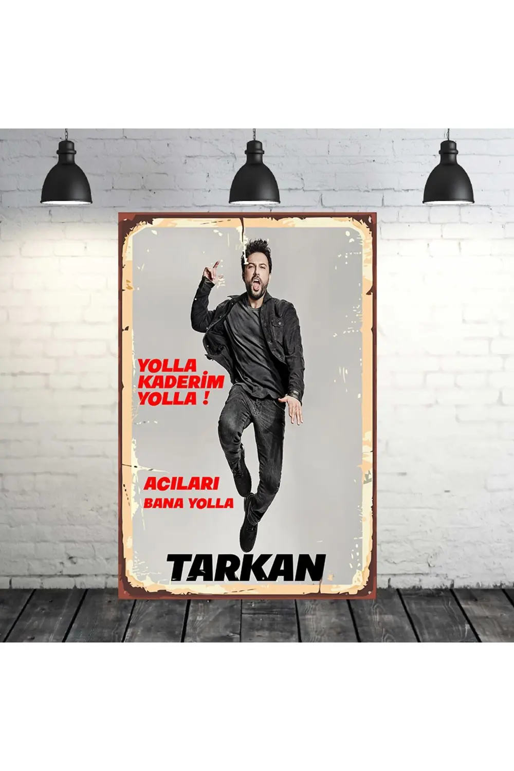 Yolla Kaderim Yolla Tarkan 20x30 Cm Retro Ahşap Tablo