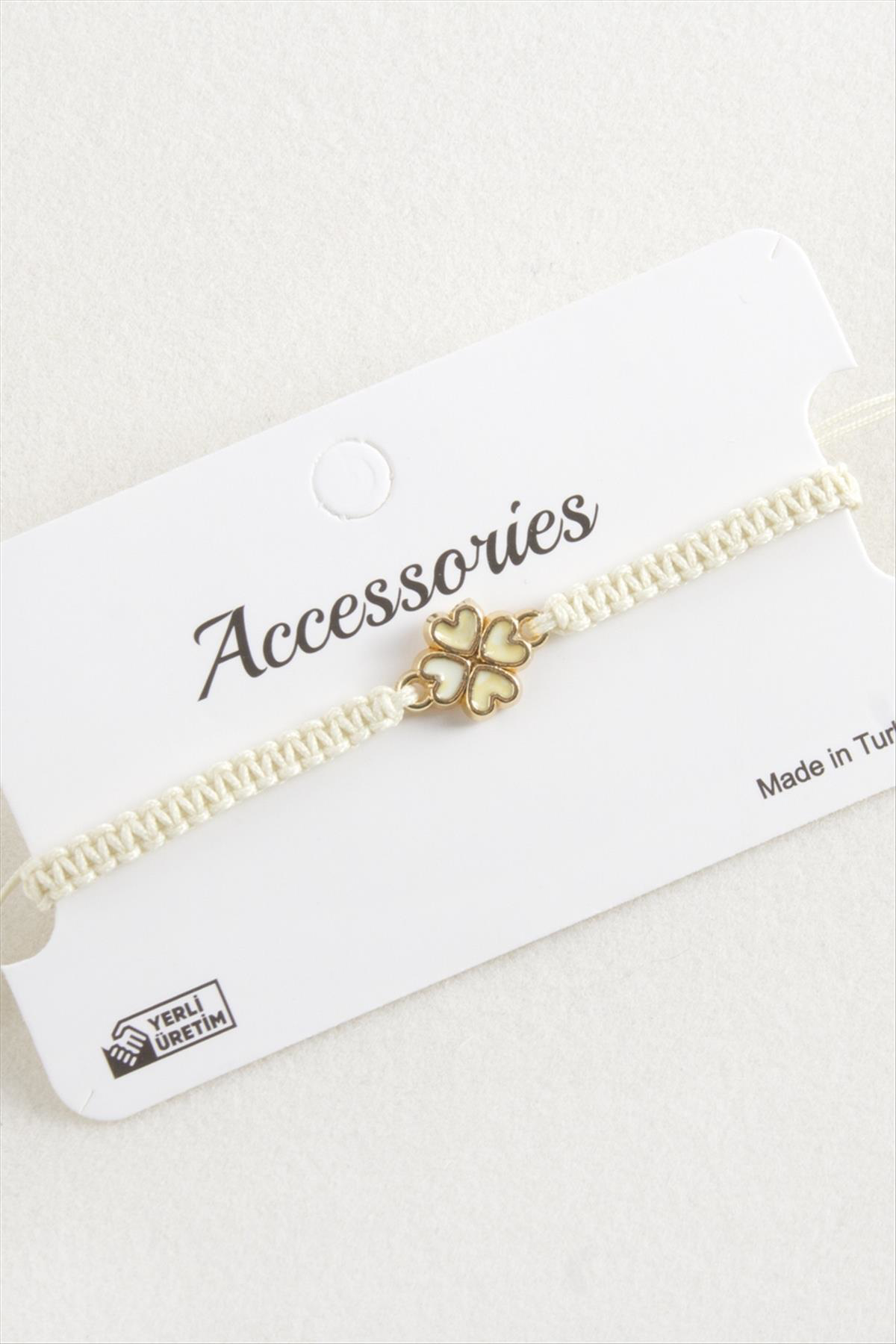 Yonca Makrome Örgülü Bileklik