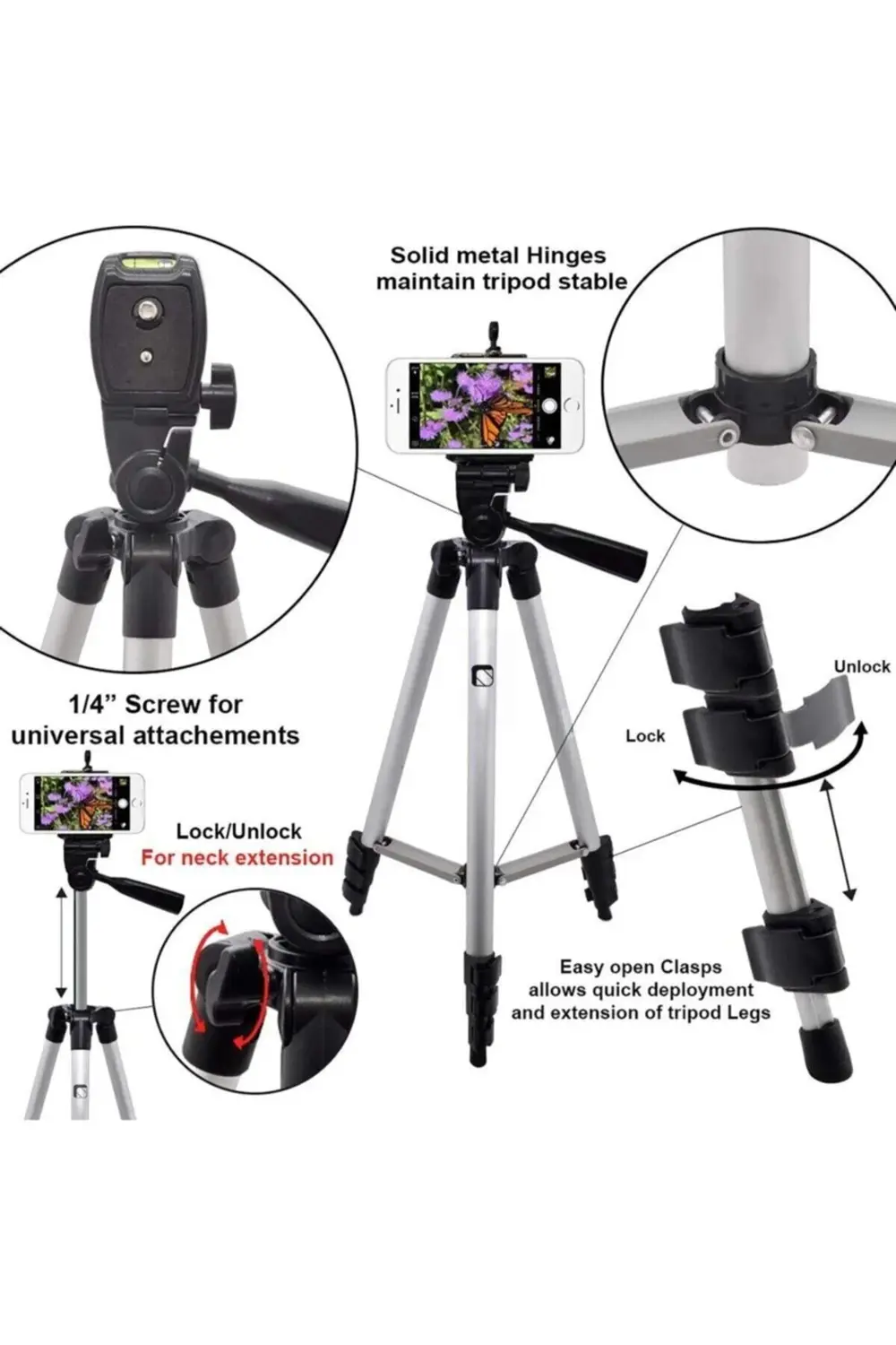 Yönem Elektronik Profesyonel 3110 Telefon Ve Kamera Tutucu Tiripo