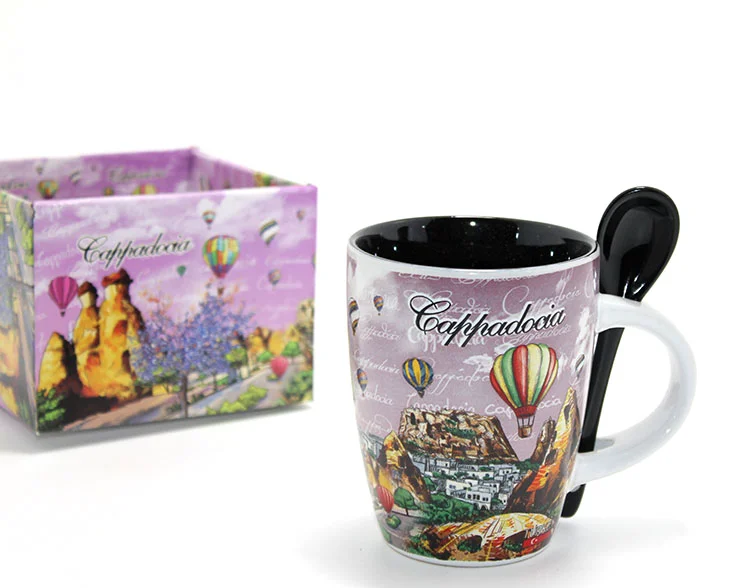 Yöresel Tasarım Tekli Kupa Bardak Model 4