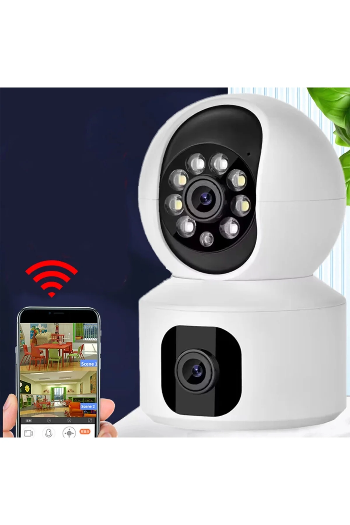 Yosee Uygulama Çift Kameralı Wifi Bağlantılı Gece Görüşlü Ev Tipi Yosee Uygulama Çift Kameralı Wifi Bağlantılı Gece Görüşlü Ev Tipi
